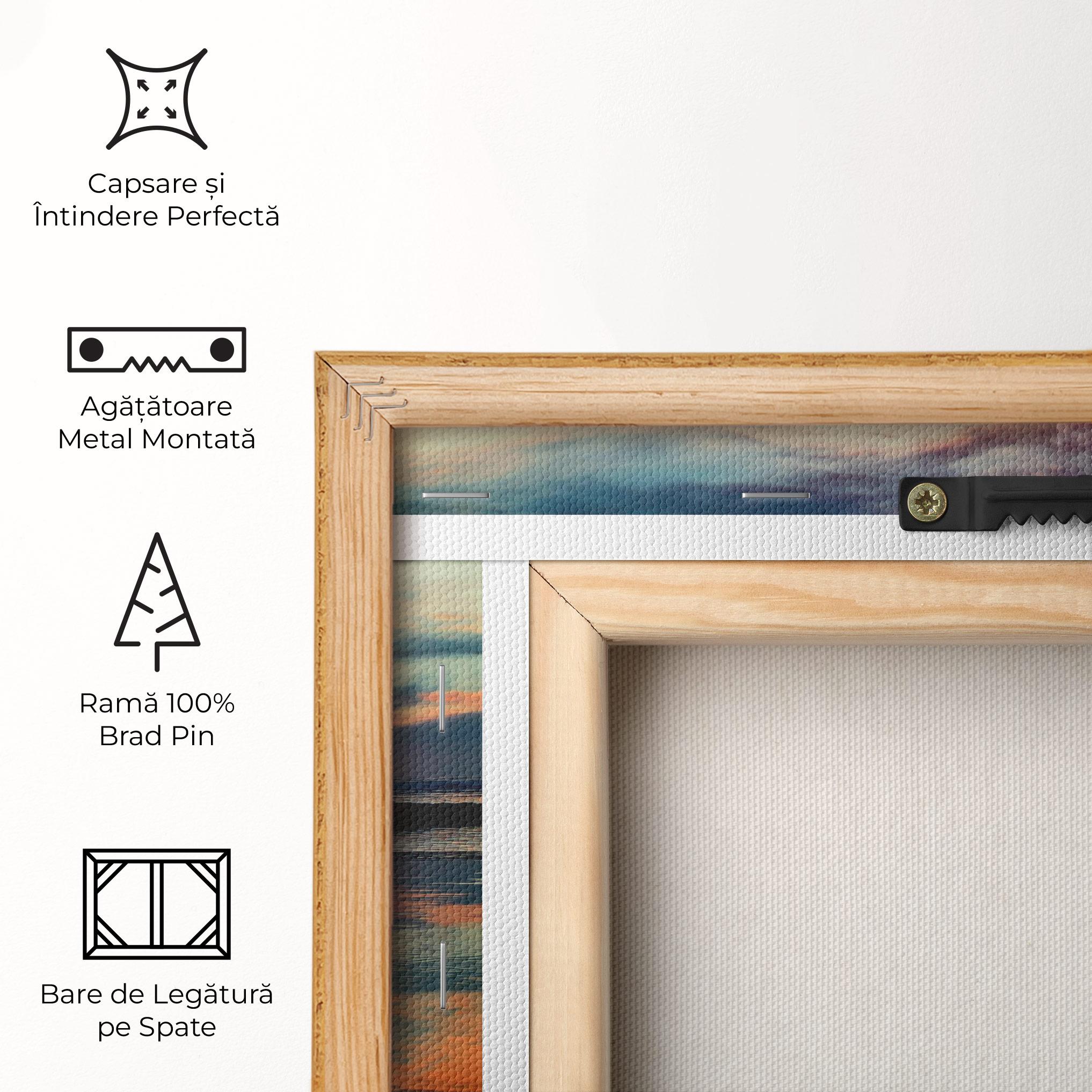 Tablou Canvas Pink Purple Sky Man mockup 5