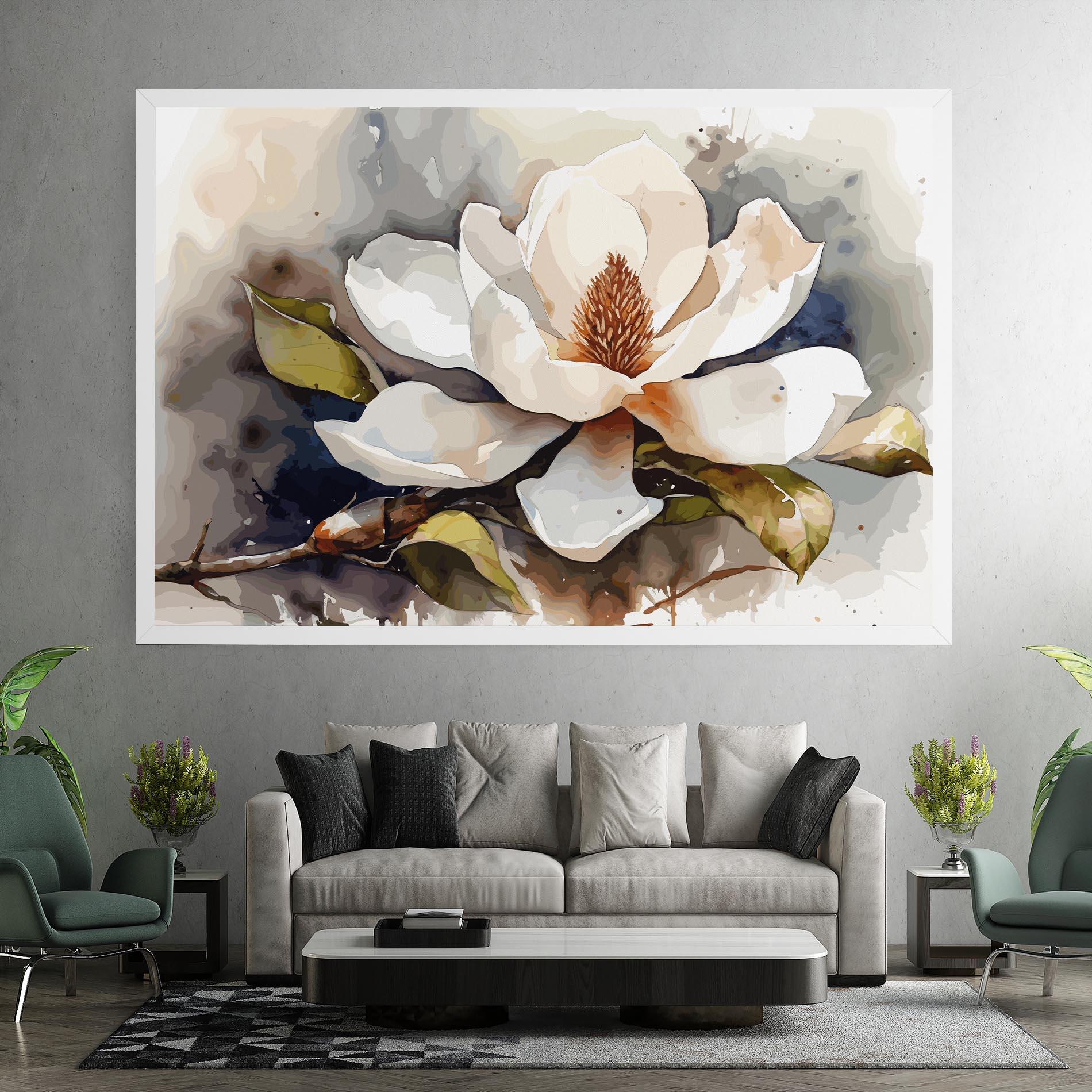 Tablou Canvas Cream Nature Flower mockup 7