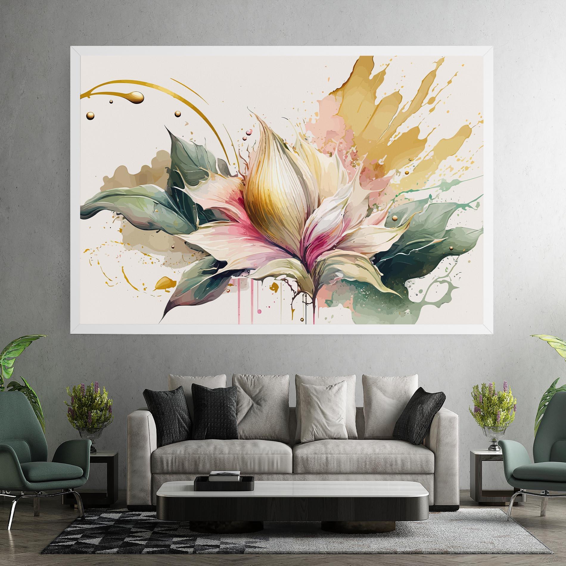 Tablou Canvas Cream Pink Nature mockup 7