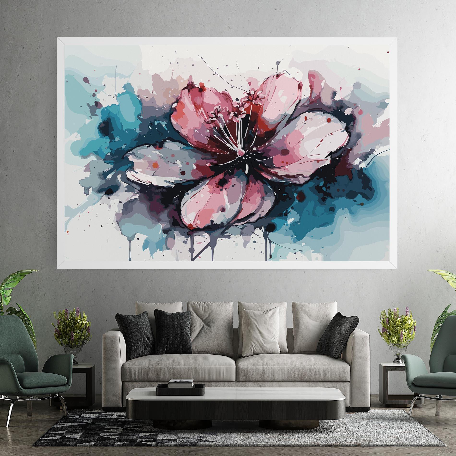 Tablou Canvas Pink Blue Nature mockup 7