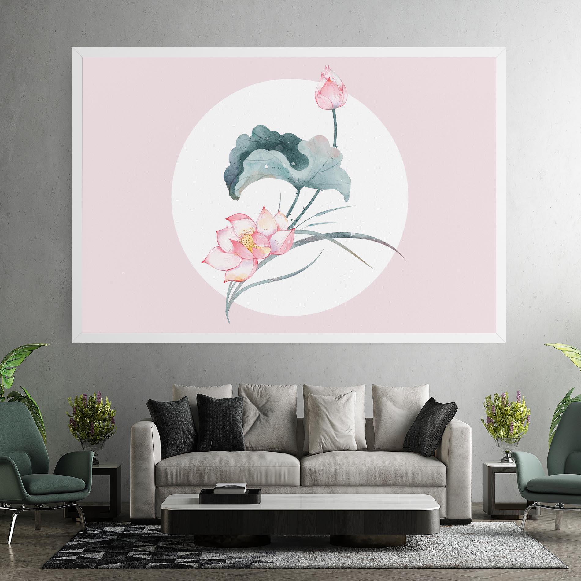 Tablou Canvas Pink Pastel Flower mockup 7
