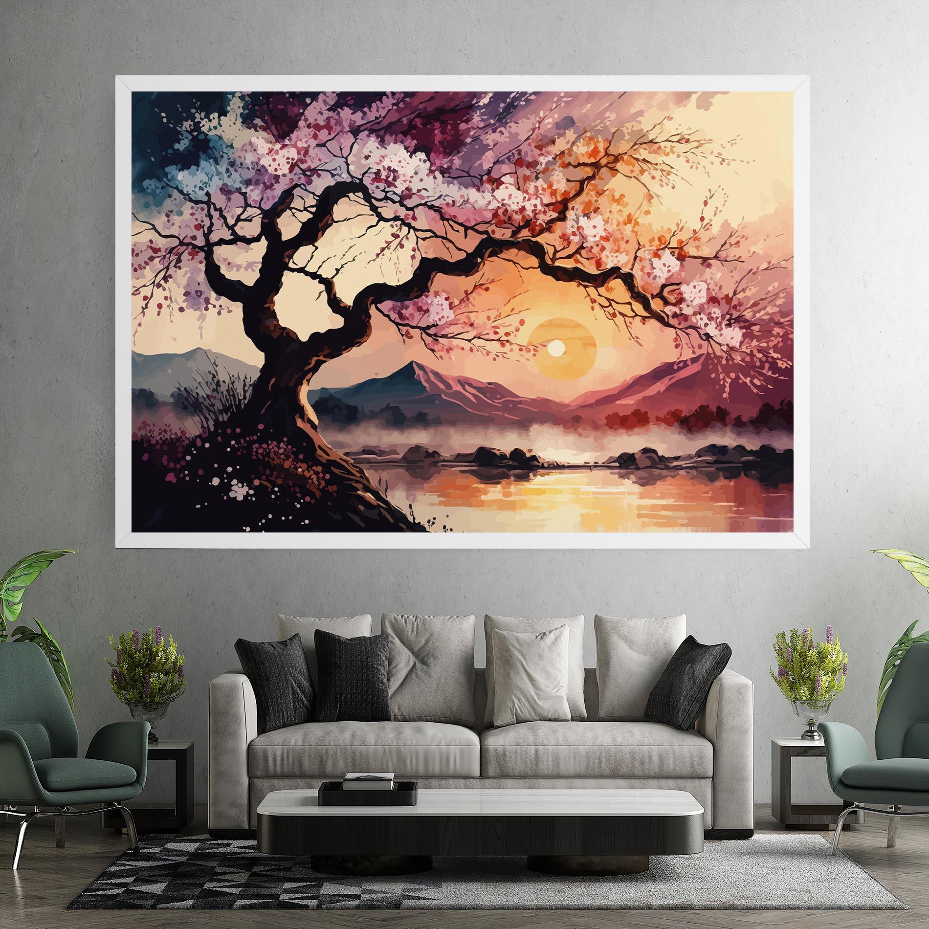 Tablou Canvas Pink Tree Nature mockup 7