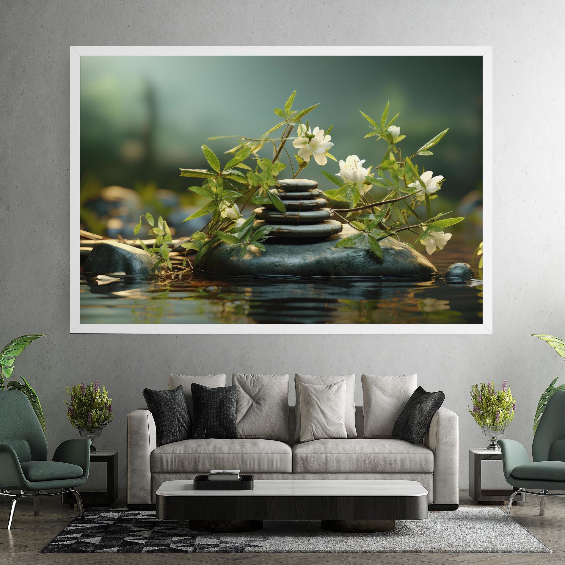 Tablou Canvas Rock Garden Pond mockup 7