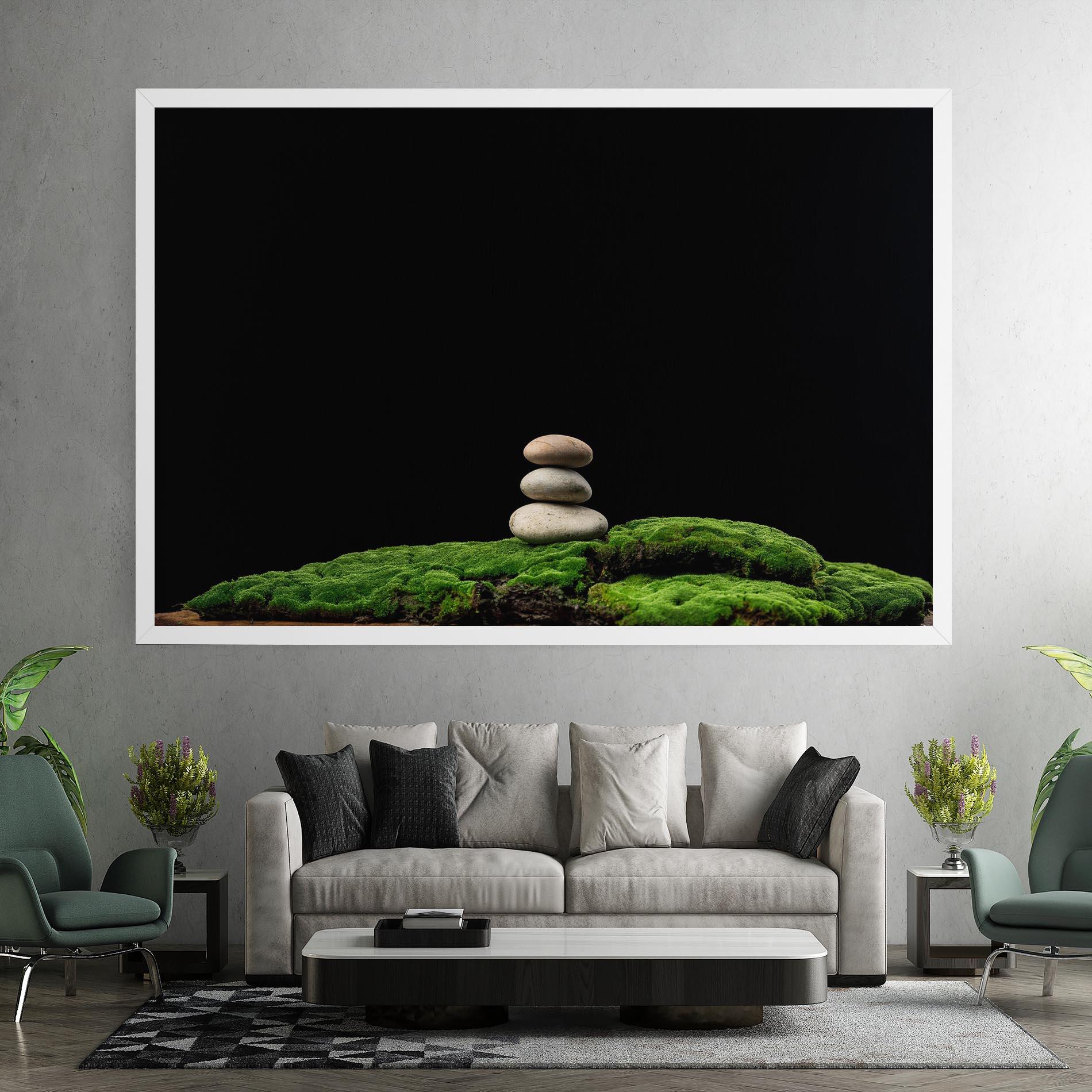 Tablou Canvas Three Stone Moss mockup 7