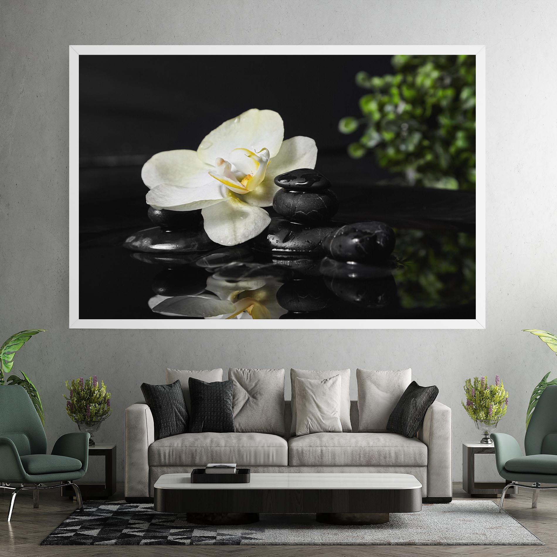 Tablou Canvas White Spa Flower mockup 7