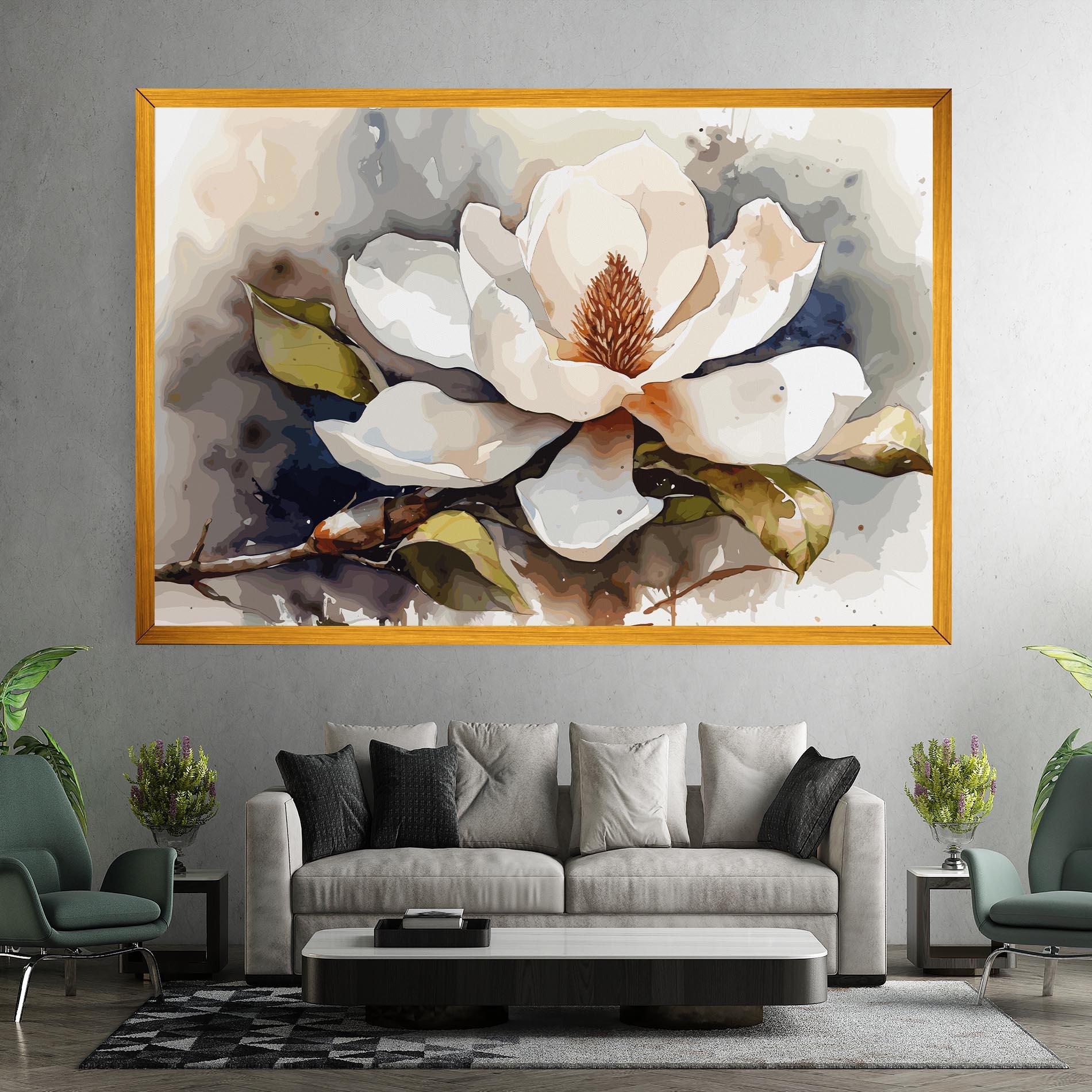 Tablou Canvas Cream Nature Flower mockup 7