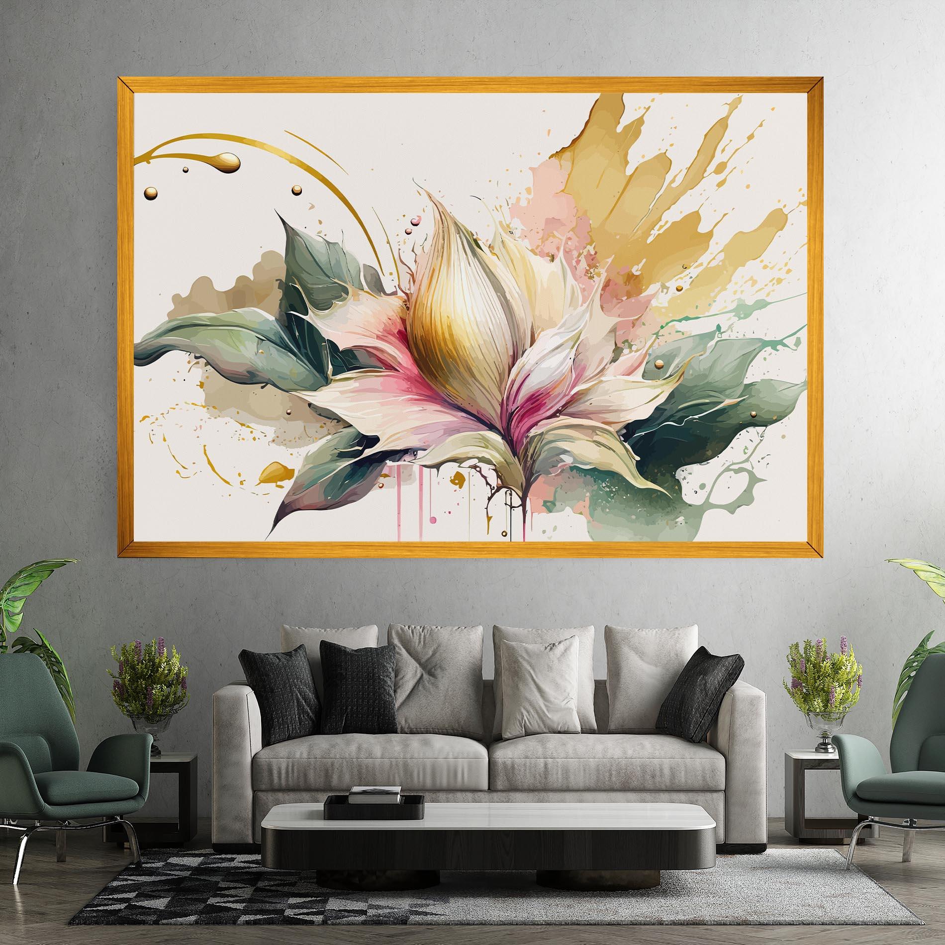 Tablou Canvas Cream Pink Nature mockup 7