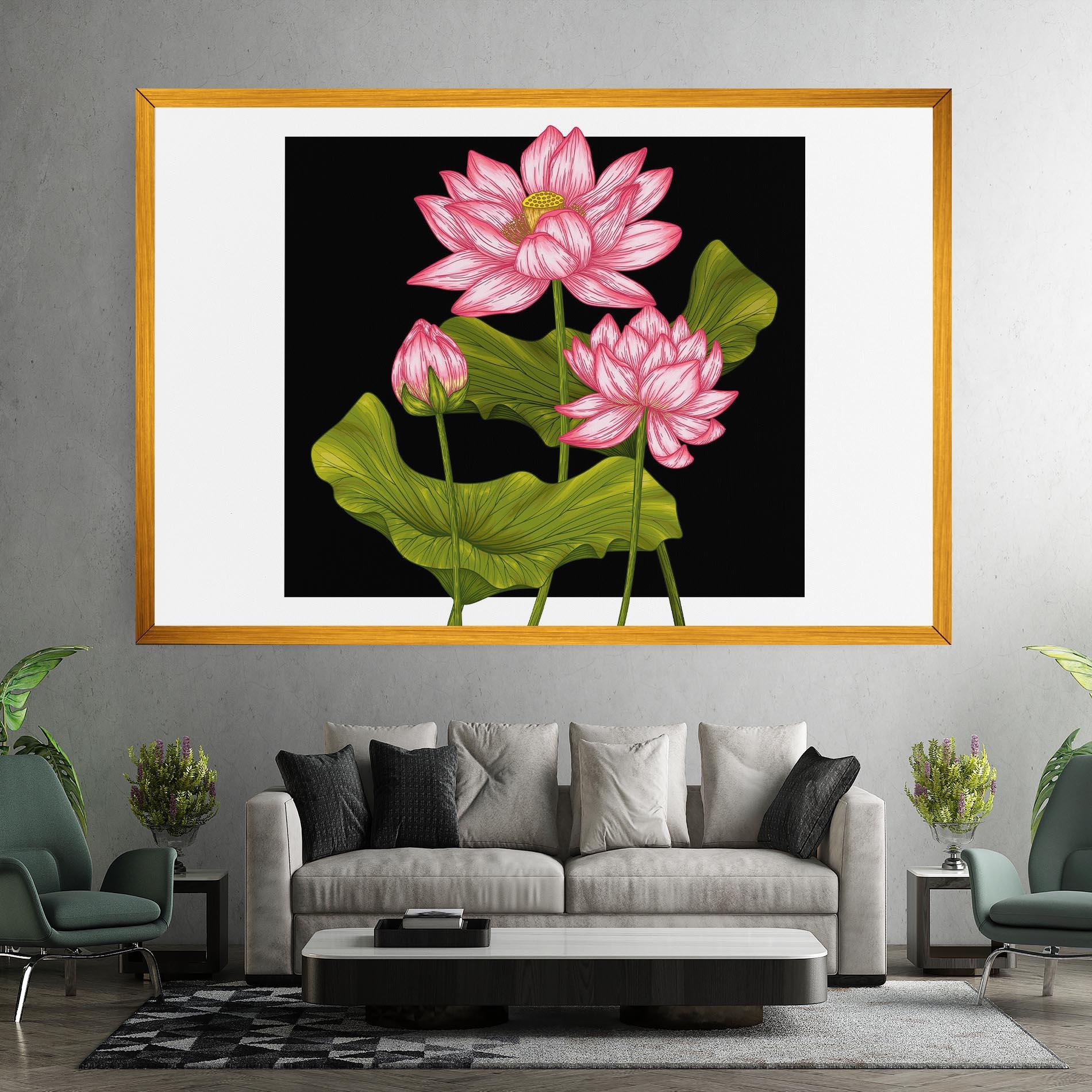 Tablou Canvas Feng Shui Flower mockup 7