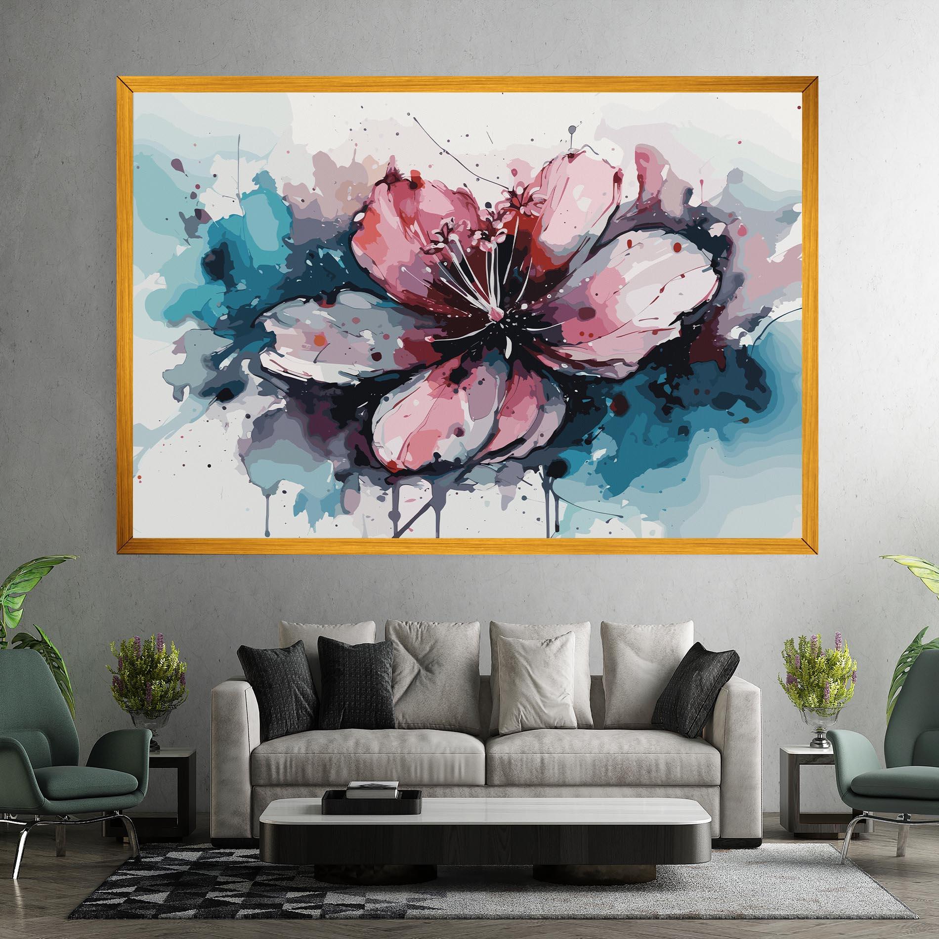 Tablou Canvas Pink Blue Nature mockup 7