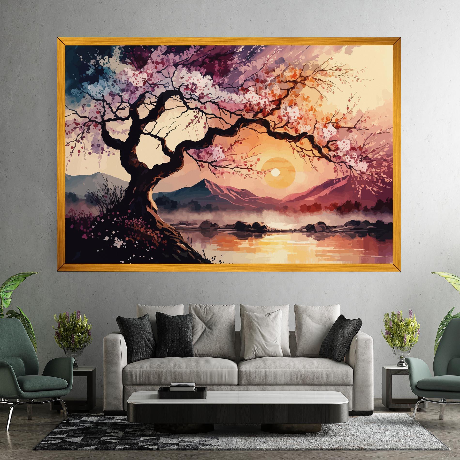 Tablou Canvas Pink Tree Nature mockup 7