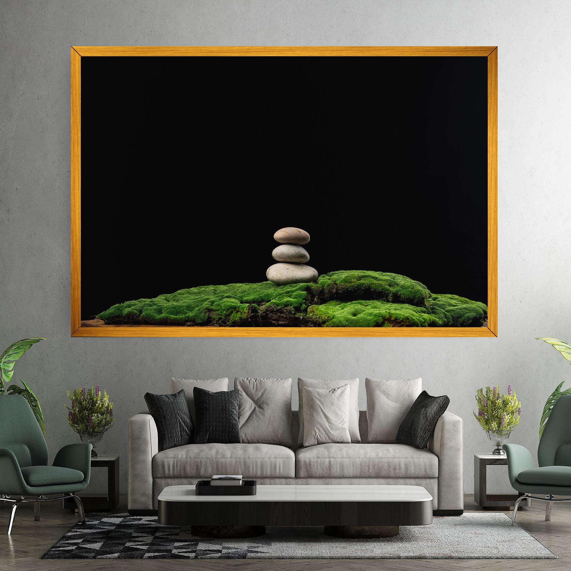 Tablou Canvas Three Stone Moss mockup 7