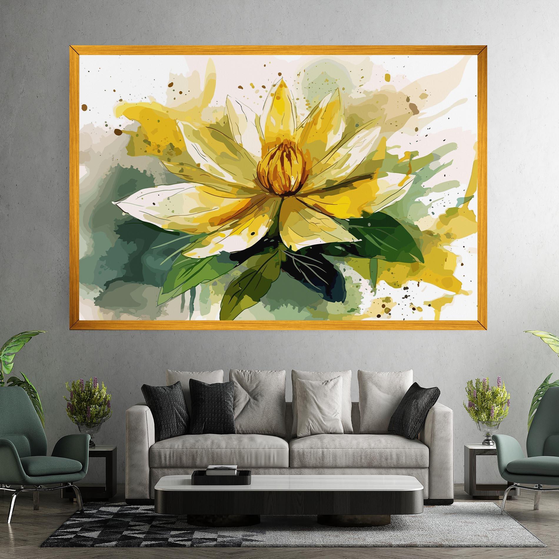 Tablou Canvas Yellow Flower Nature mockup 7