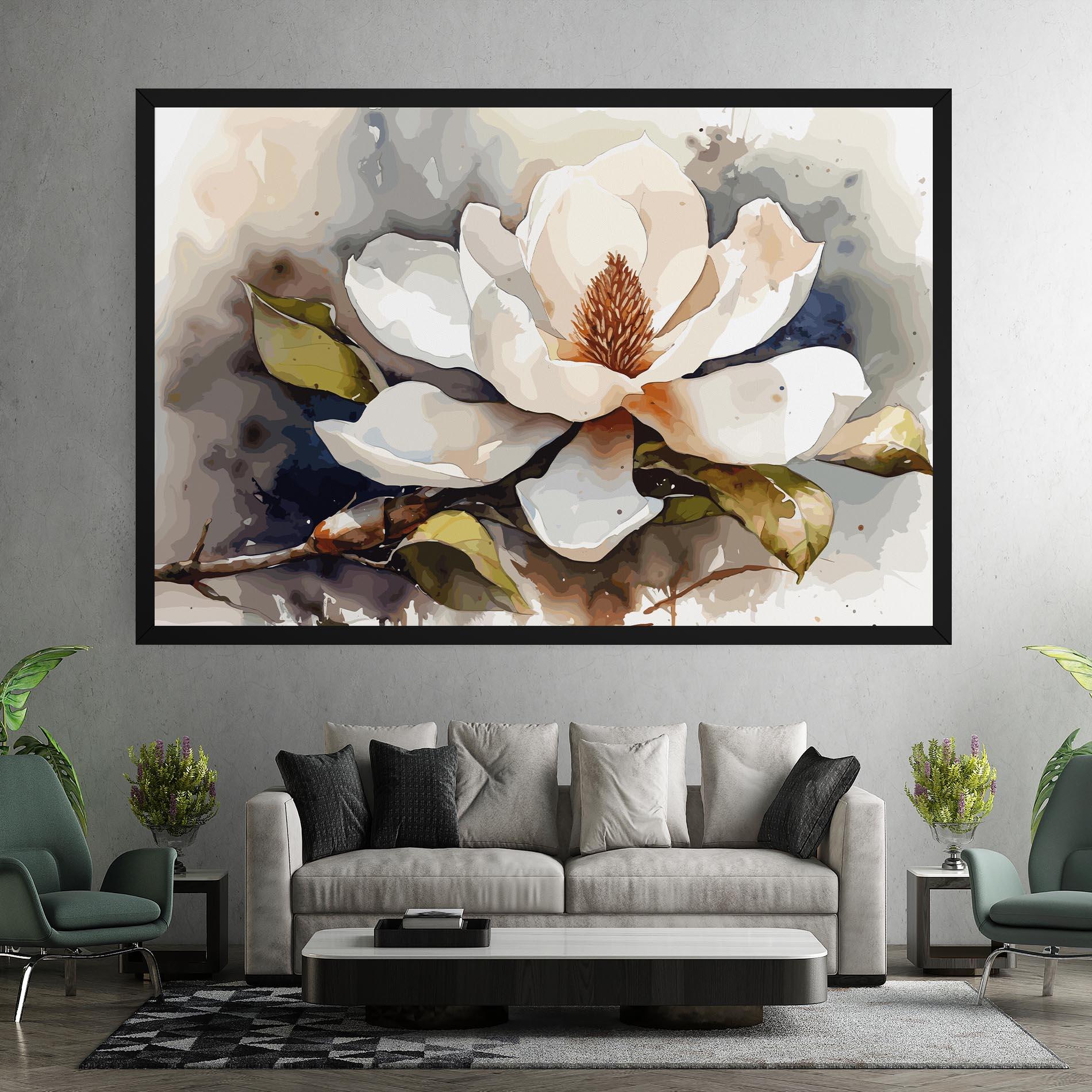 Tablou Canvas Cream Nature Flower mockup 7