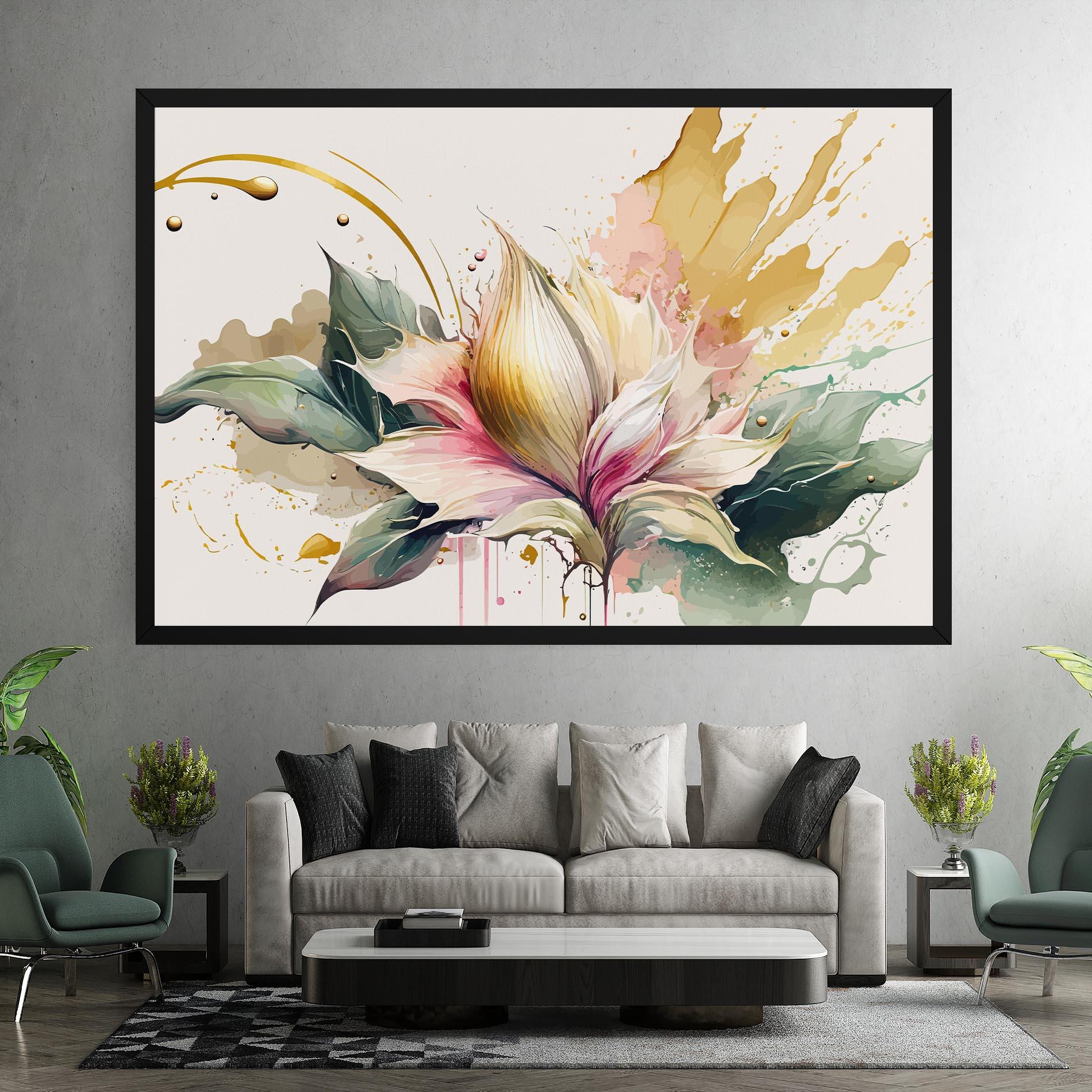 Tablou Canvas Cream Pink Nature mockup 7