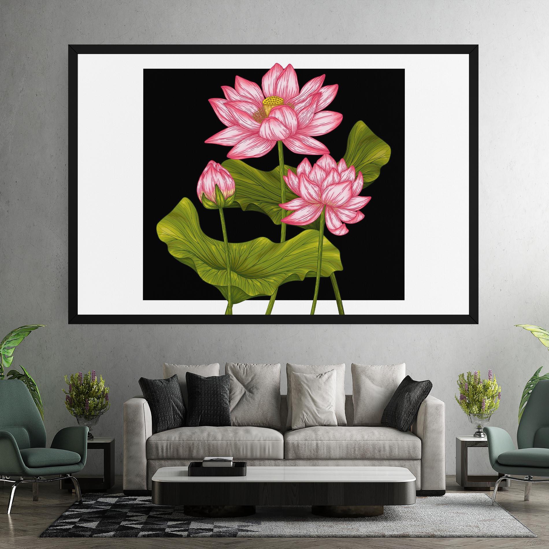 Tablou Canvas Feng Shui Flower mockup 7