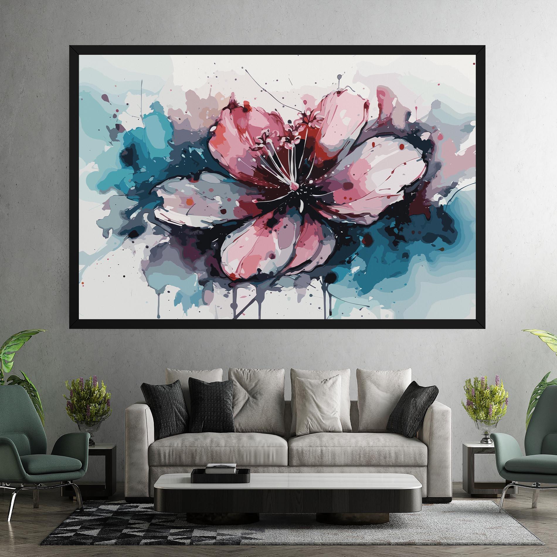 Tablou Canvas Pink Blue Nature mockup 7