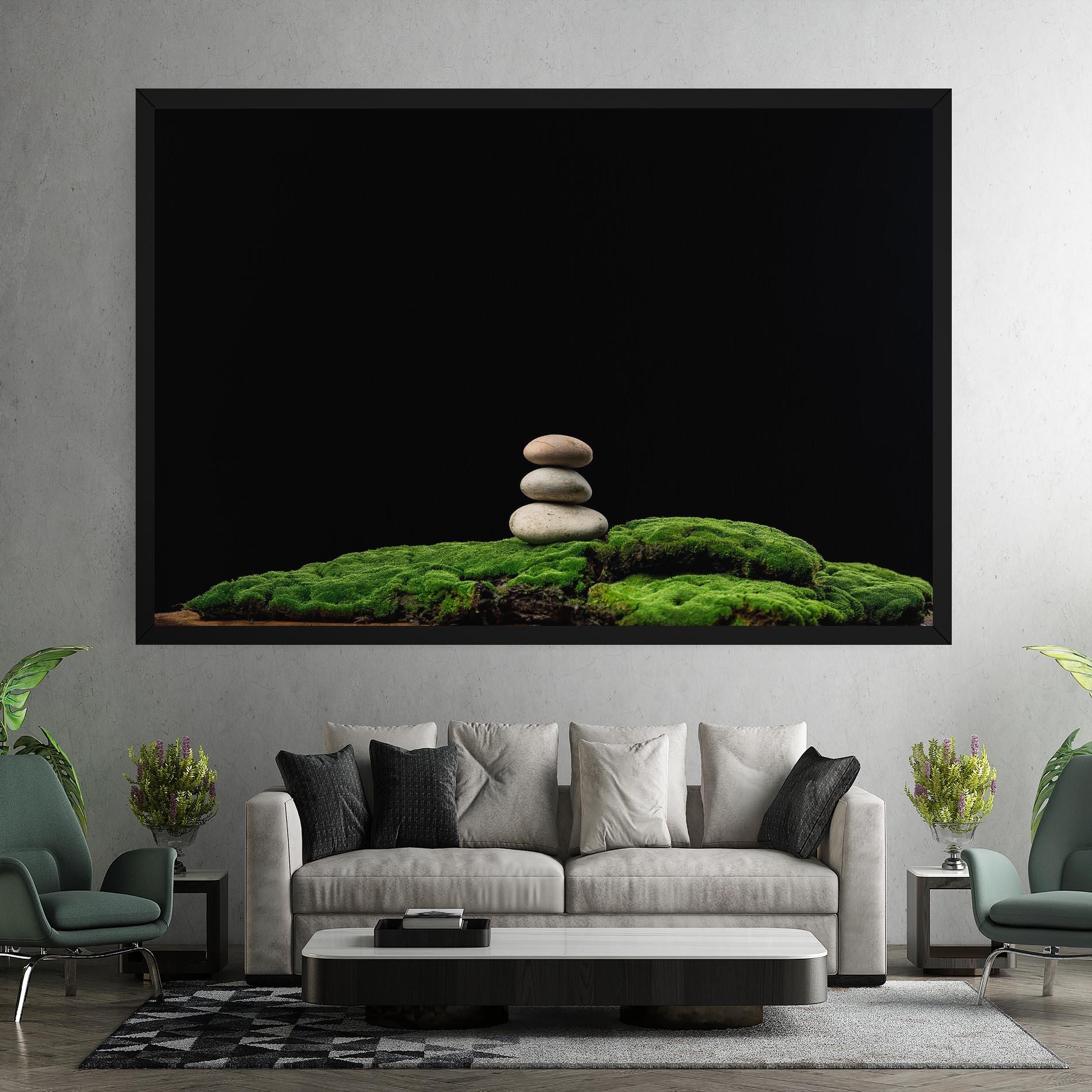 Tablou Canvas Three Stone Moss mockup 7