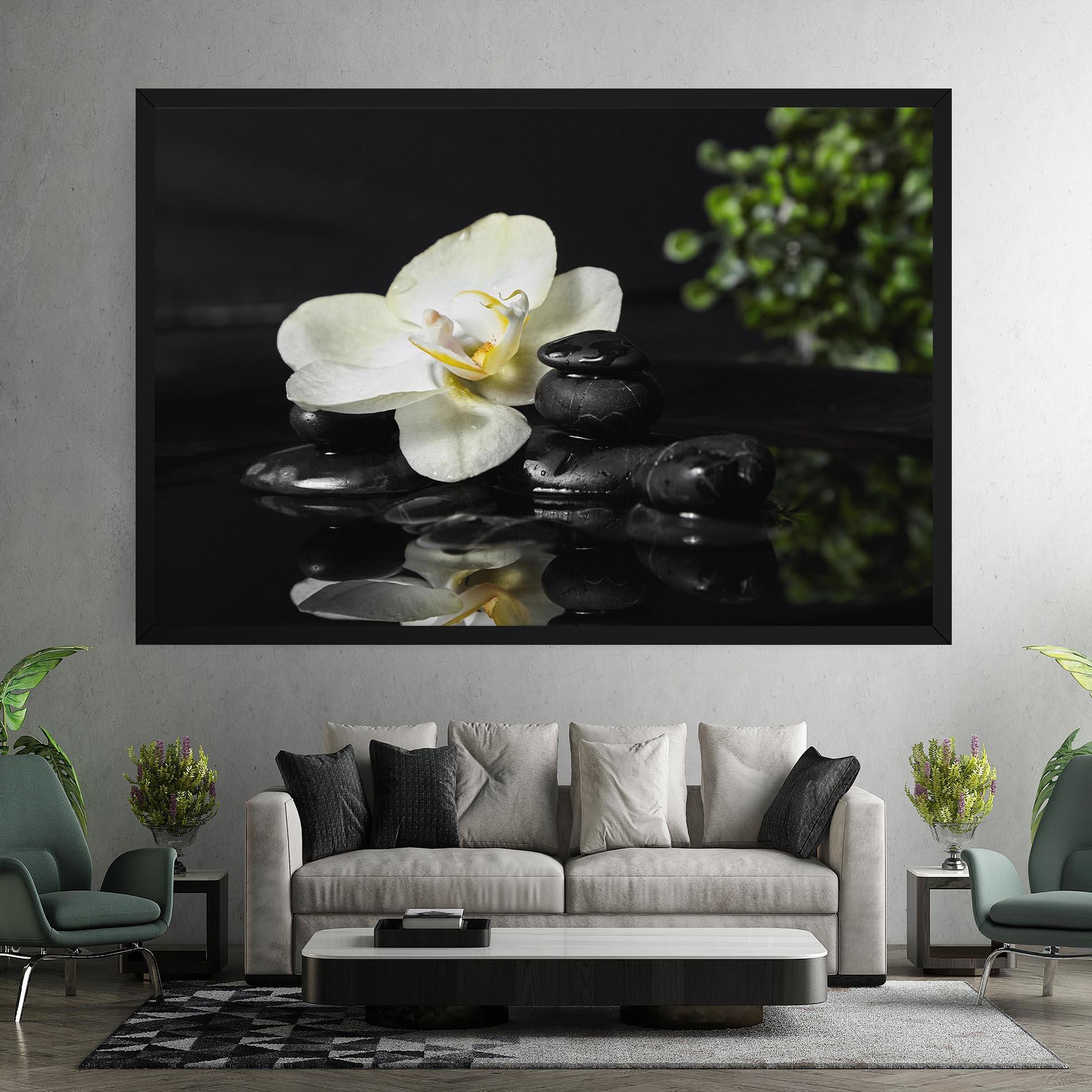 Tablou Canvas White Spa Flower mockup 7