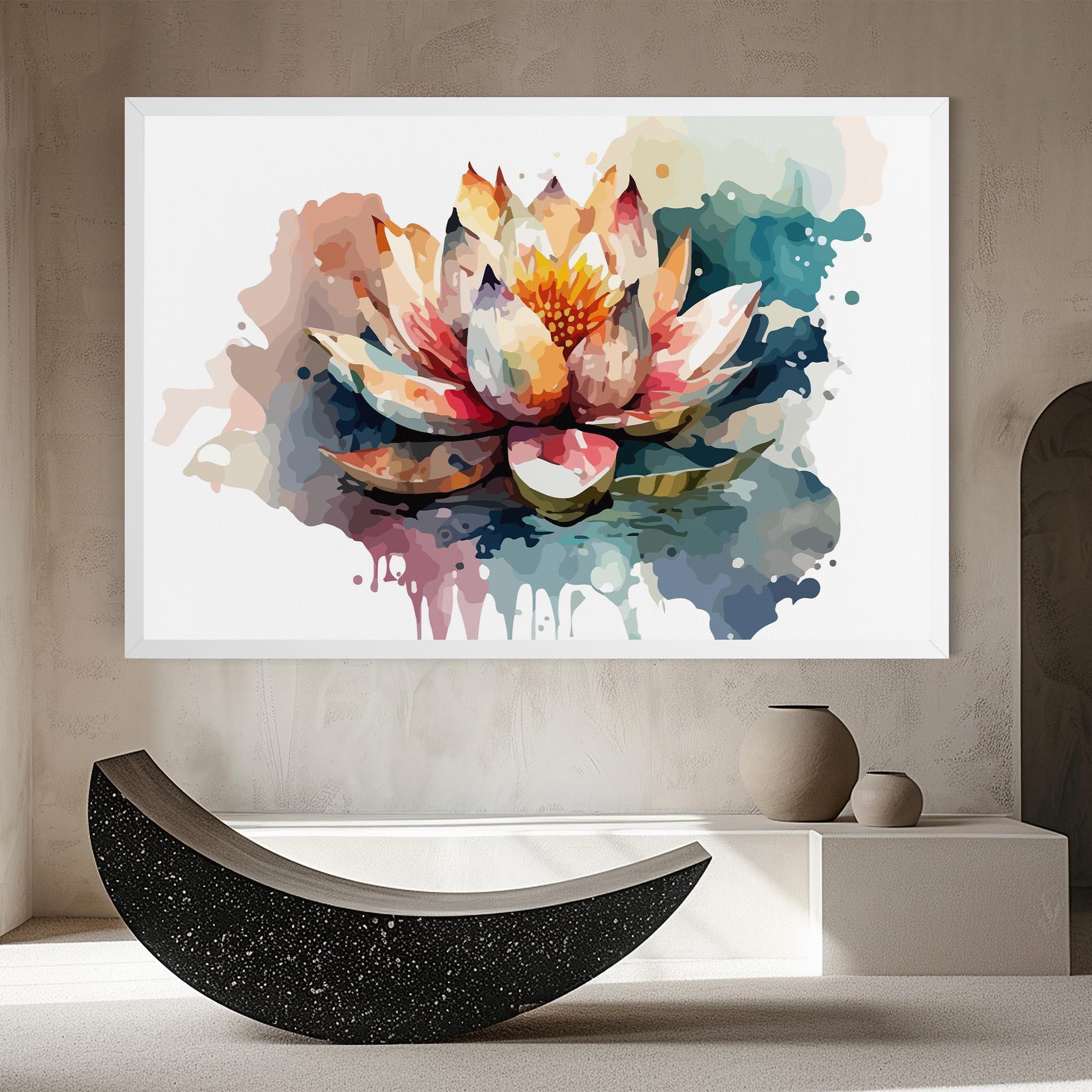 Tablou Canvas Colorful Lotus Art mockup 8