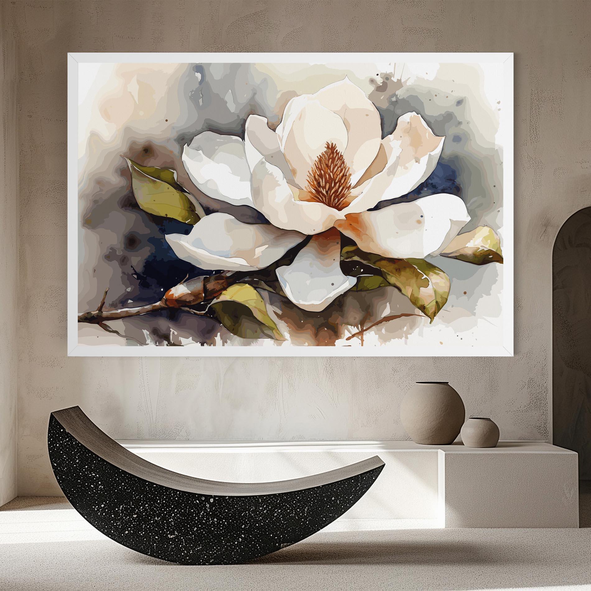 Tablou Canvas Cream Nature Flower mockup 8