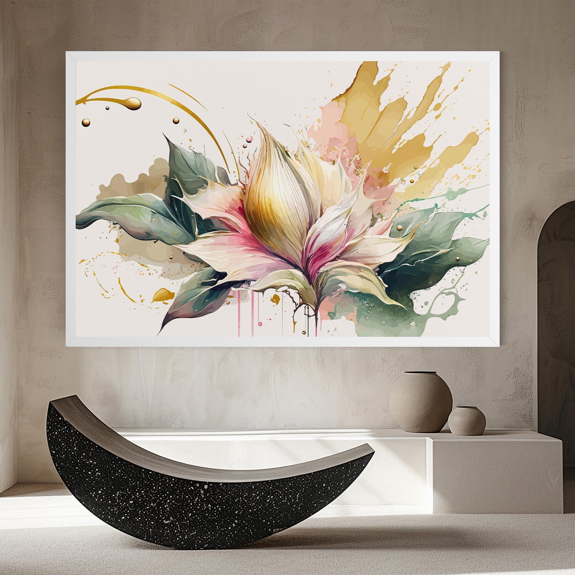 Tablou Canvas Cream Pink Nature mockup 8