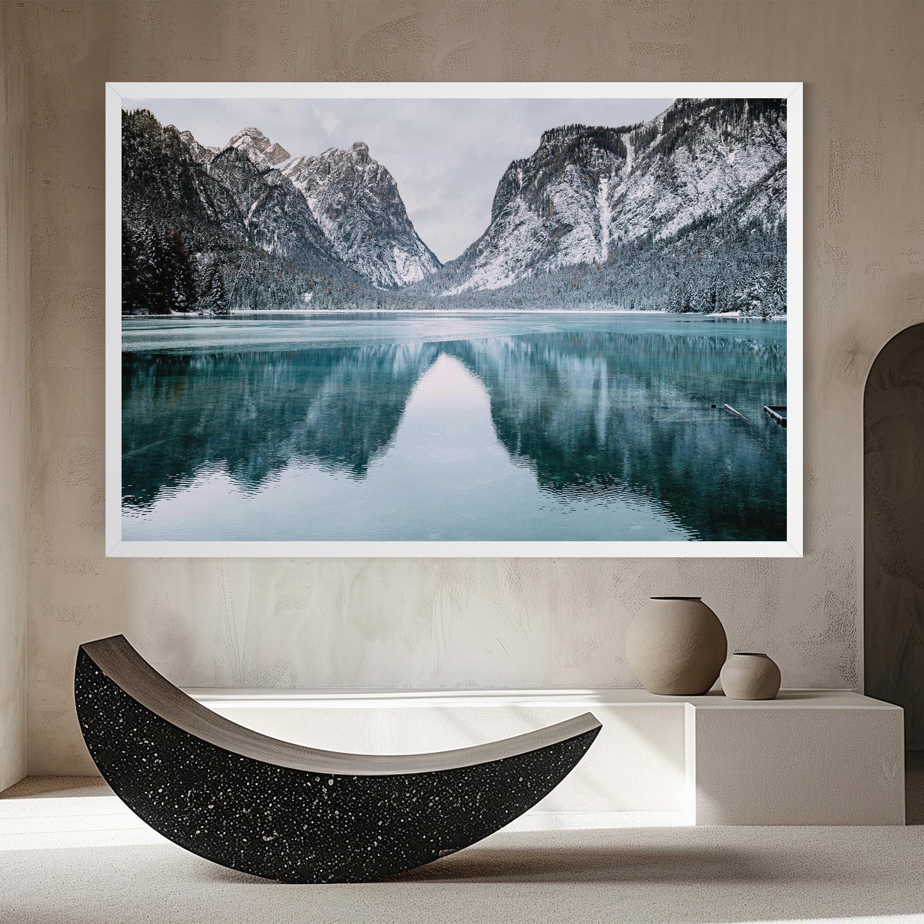 Tablou Canvas Lake Reflection Mountain mockup 8