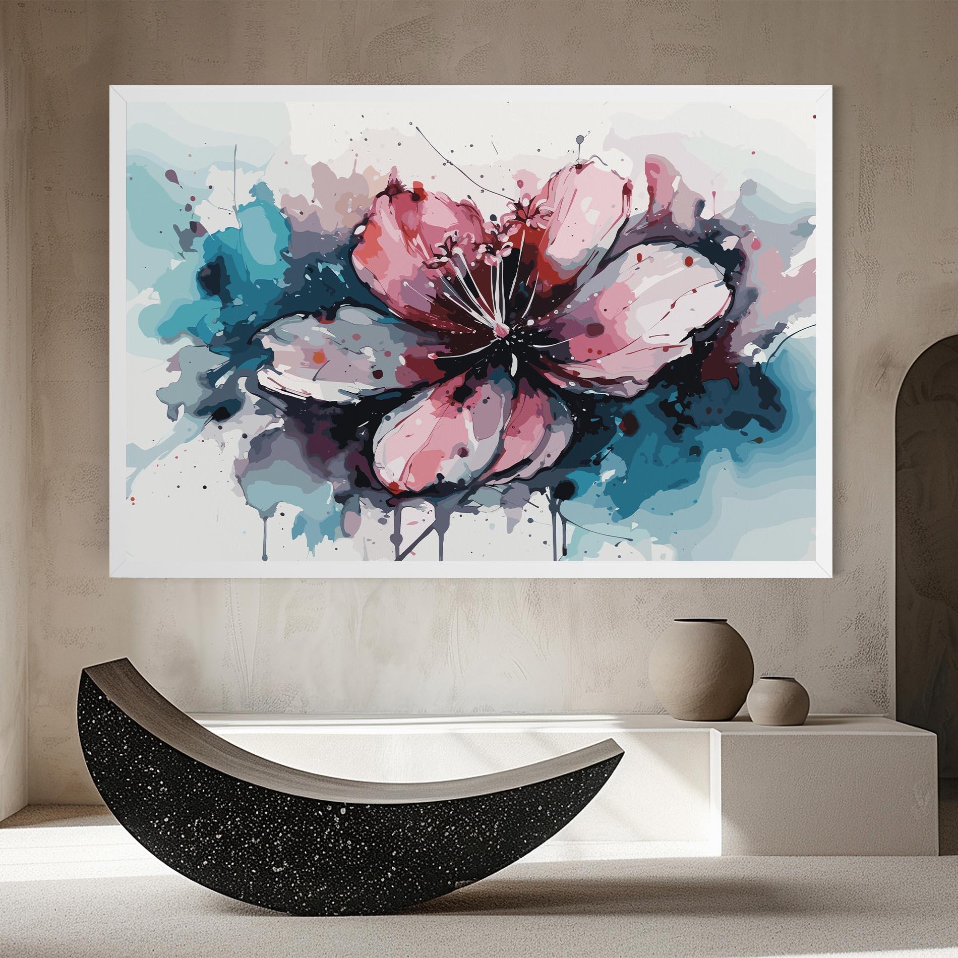 Tablou Canvas Pink Blue Nature mockup 8