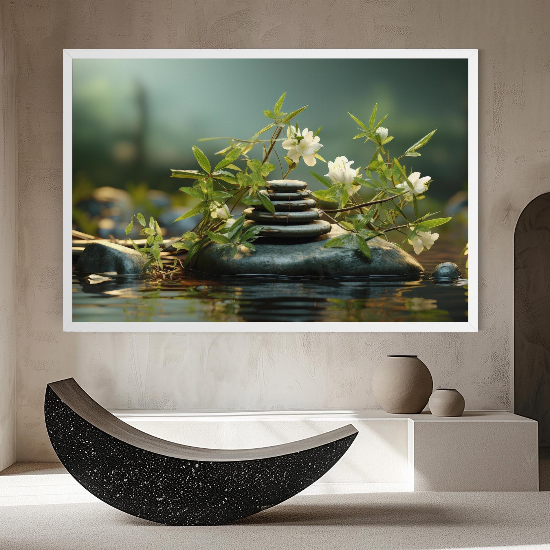 Tablou Canvas Rock Garden Pond mockup 8
