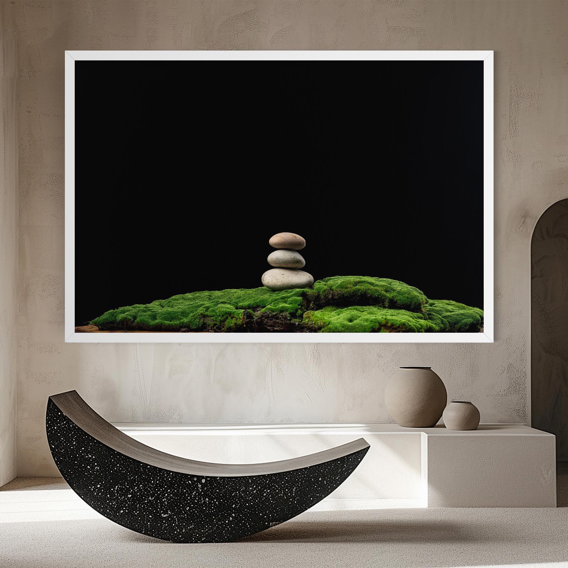 Tablou Canvas Three Stone Moss mockup 8