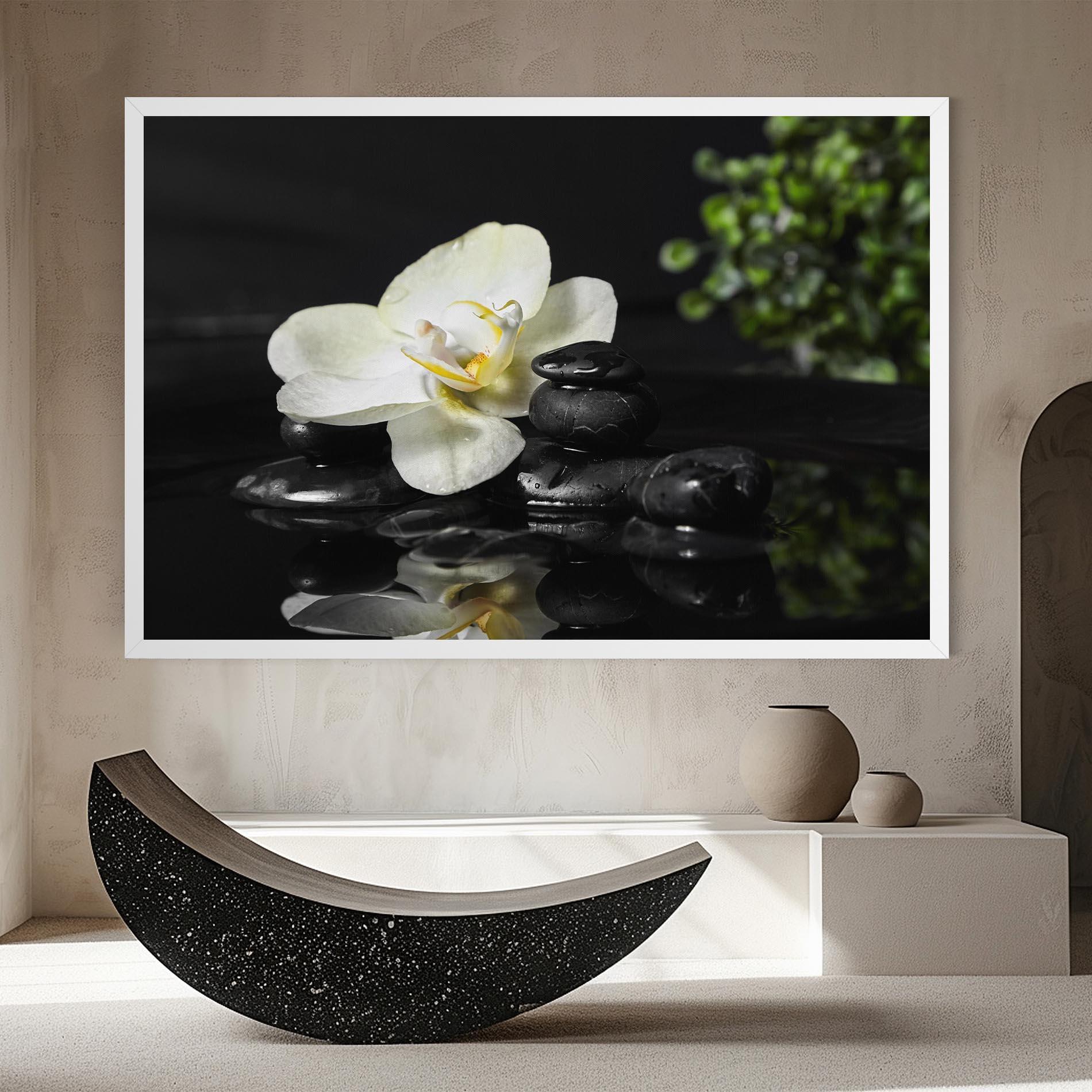 Tablou Canvas White Spa Flower mockup 8