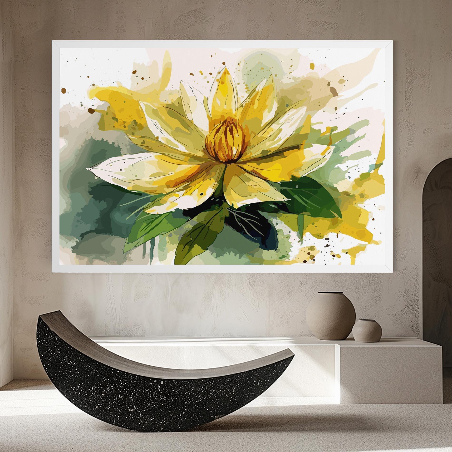 Tablou Canvas Yellow Flower Nature mockup 8