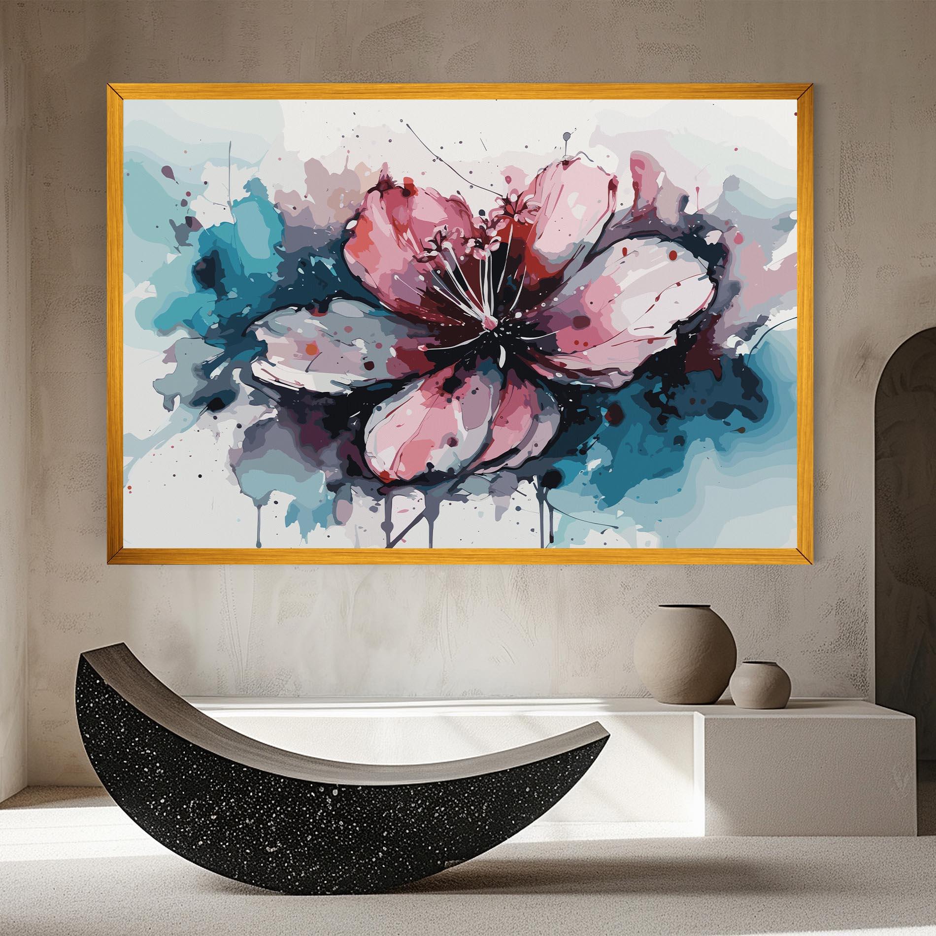 Tablou Canvas Pink Blue Nature mockup 8