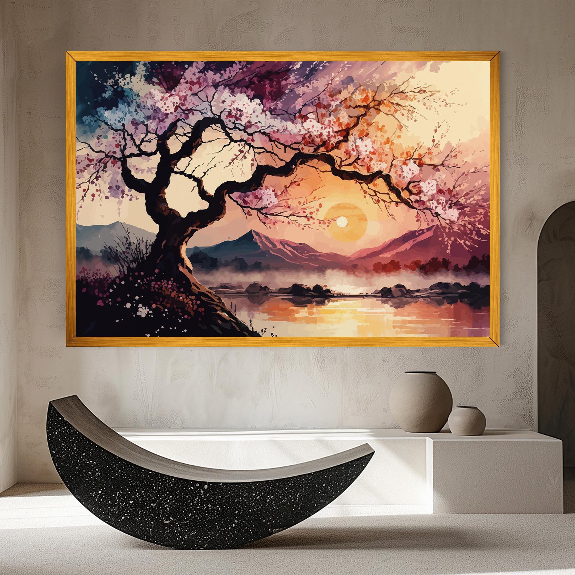 Tablou Canvas Pink Tree Nature mockup 8