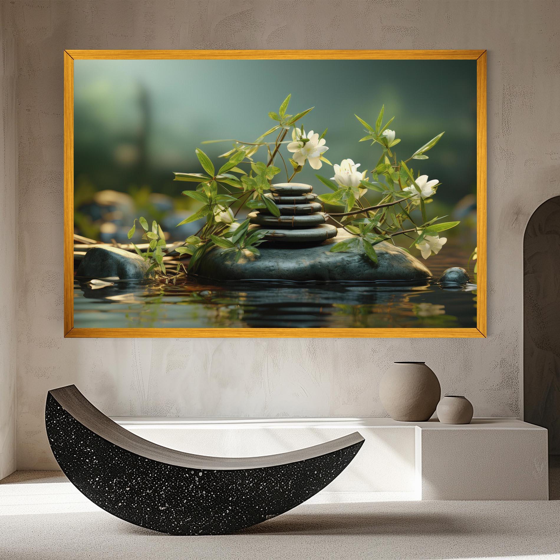 Tablou Canvas Rock Garden Pond mockup 8
