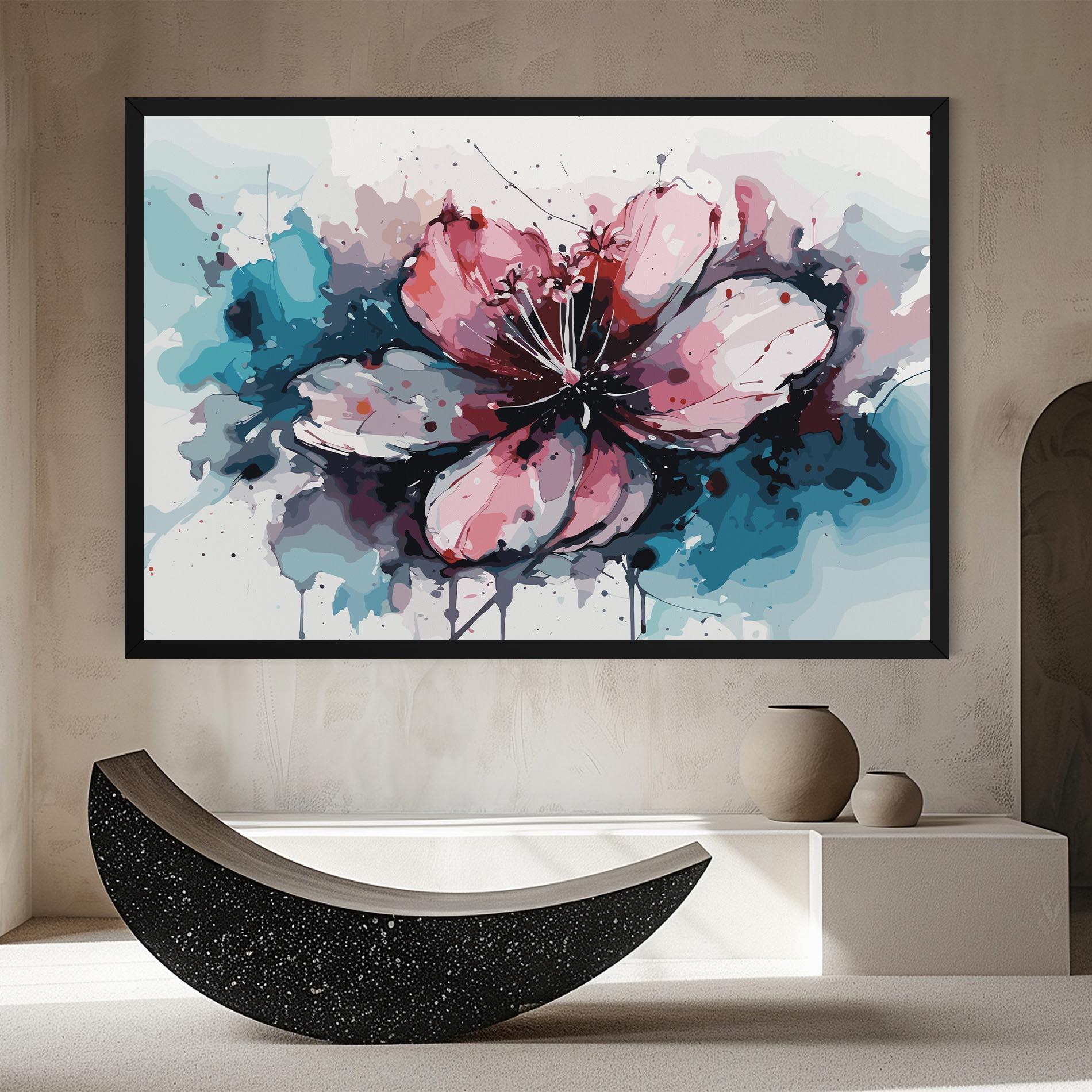 Tablou Canvas Pink Blue Nature mockup 8