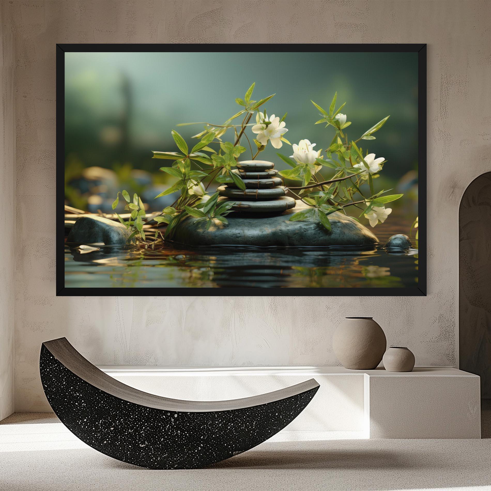 Tablou Canvas Rock Garden Pond mockup 8