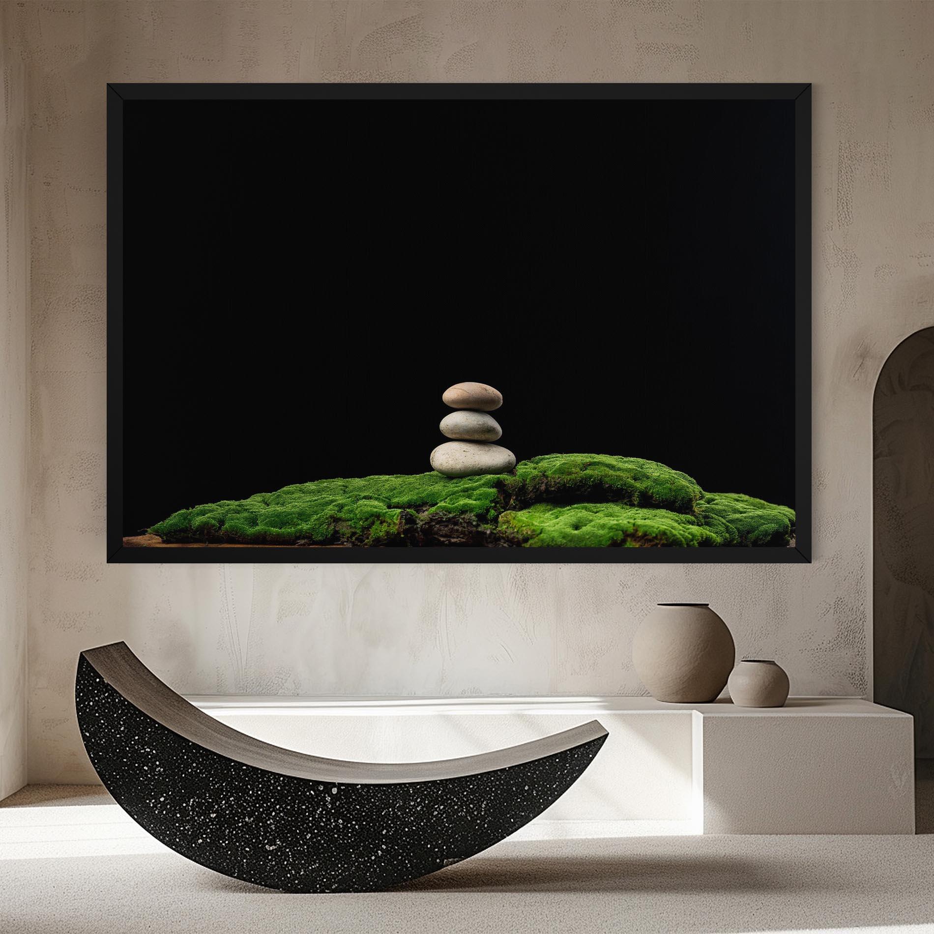 Tablou Canvas Three Stone Moss mockup 8