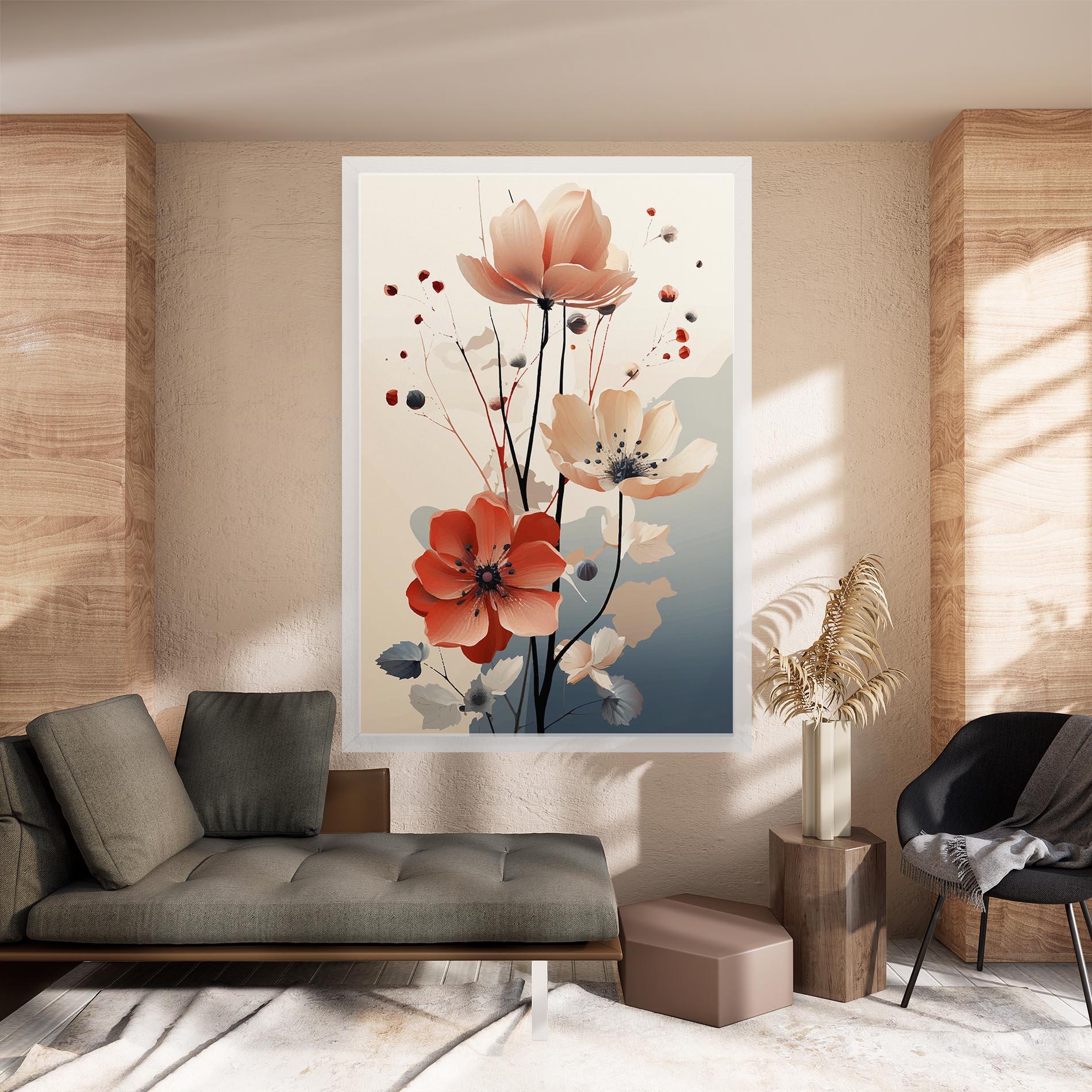 Tablou Canvas Cream Flower Nature mockup 8