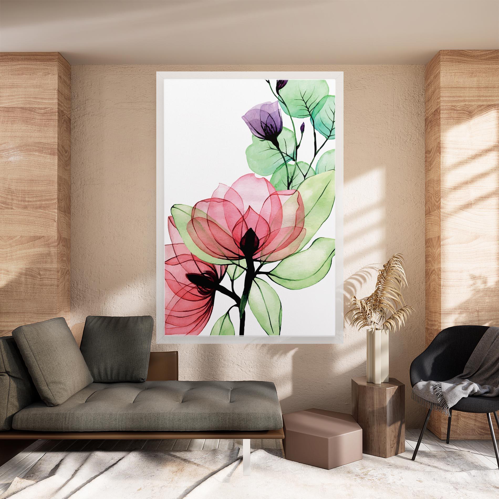 Tablou Canvas Pink Green Nature mockup 8