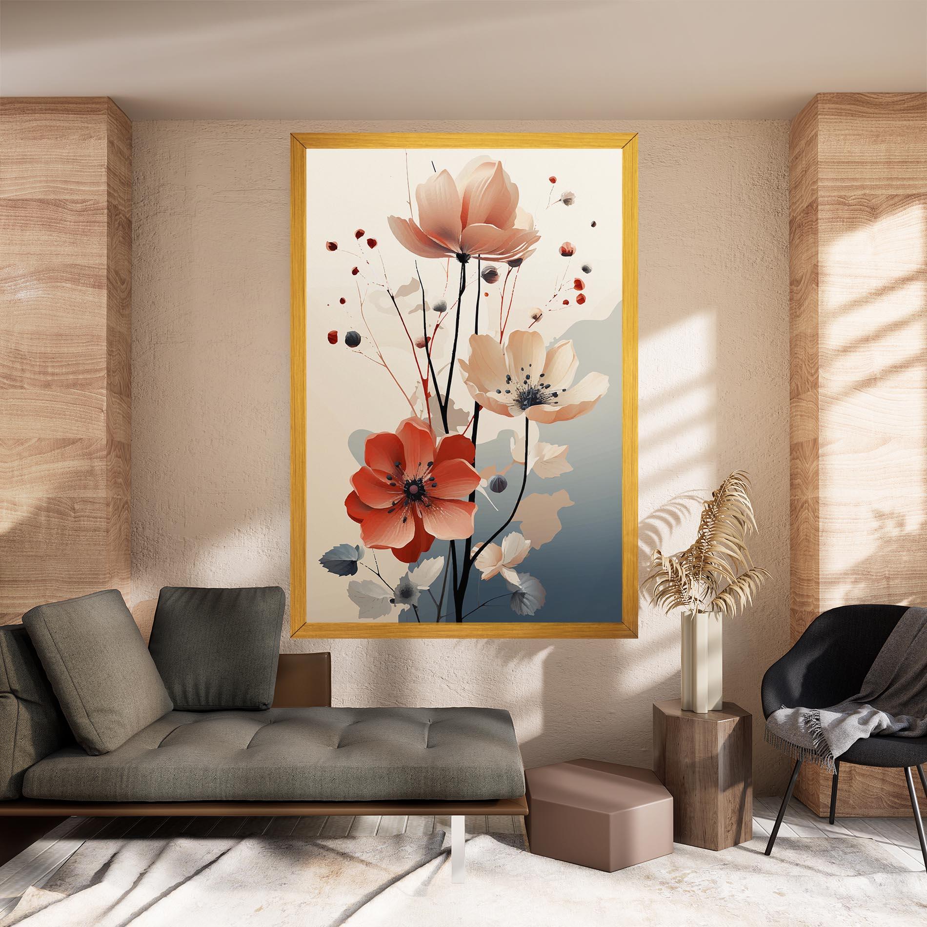 Tablou Canvas Cream Flower Nature mockup 8