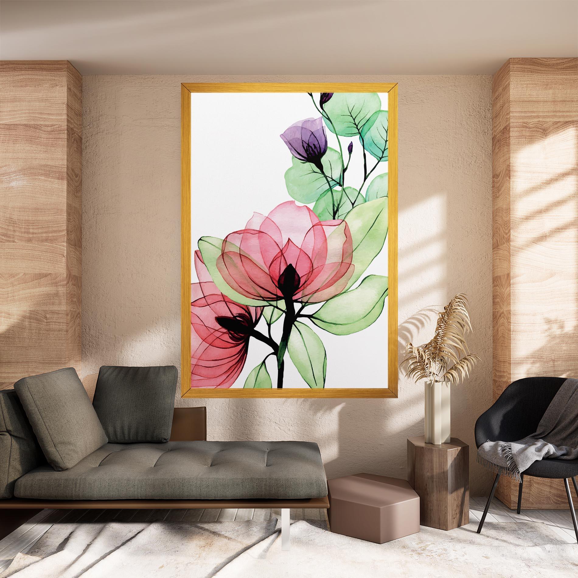 Tablou Canvas Pink Green Nature mockup 8