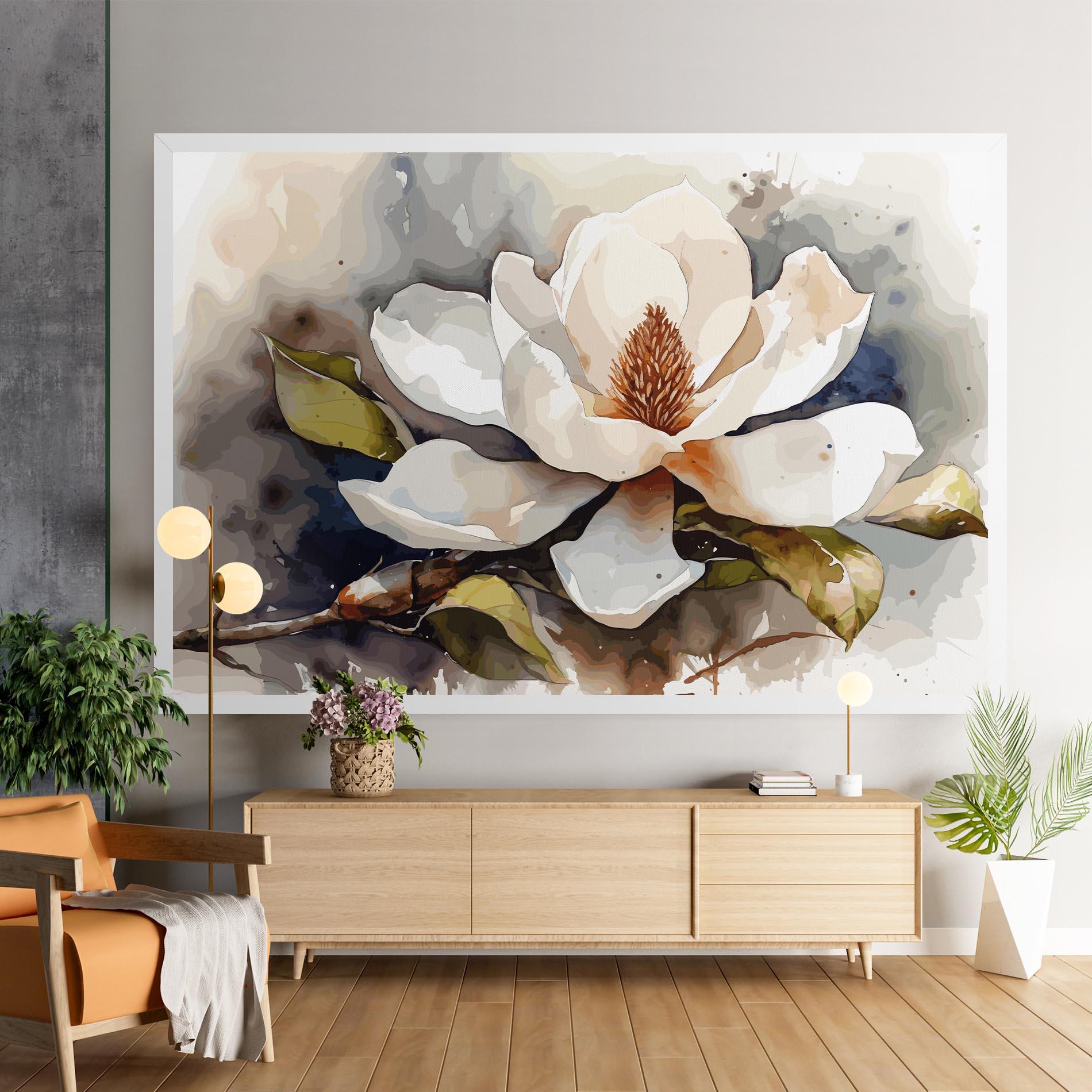 Tablou Canvas Cream Nature Flower mockup 9