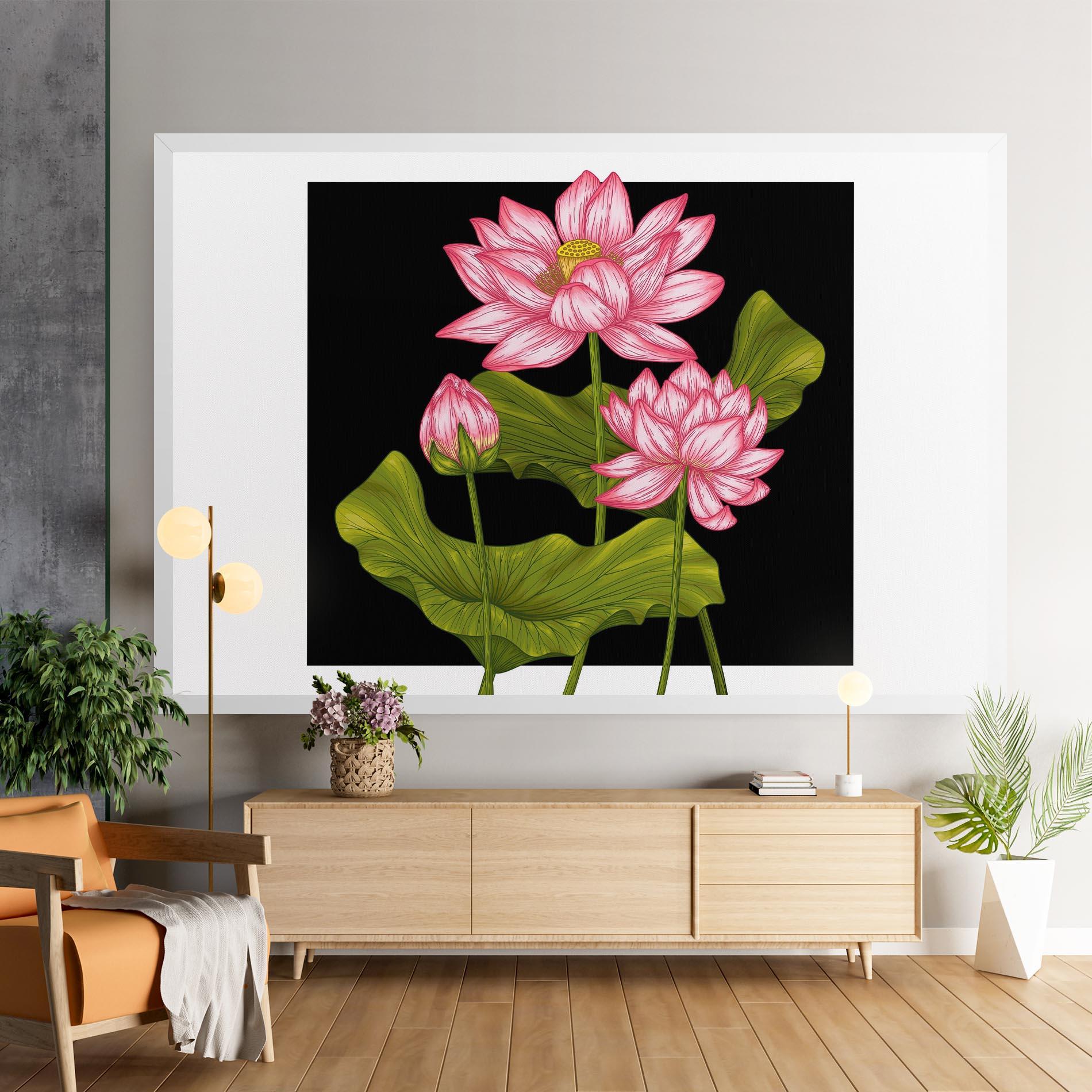 Tablou Canvas Feng Shui Flower mockup 9