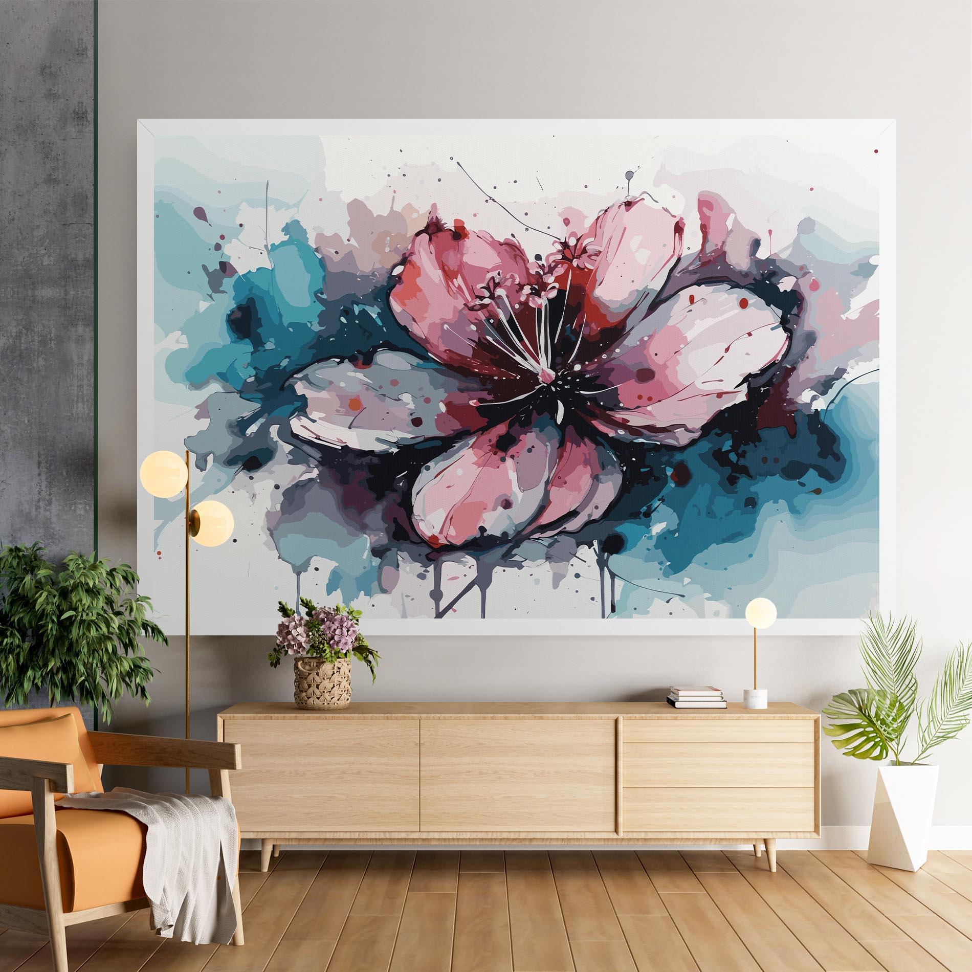 Tablou Canvas Pink Blue Nature mockup 9