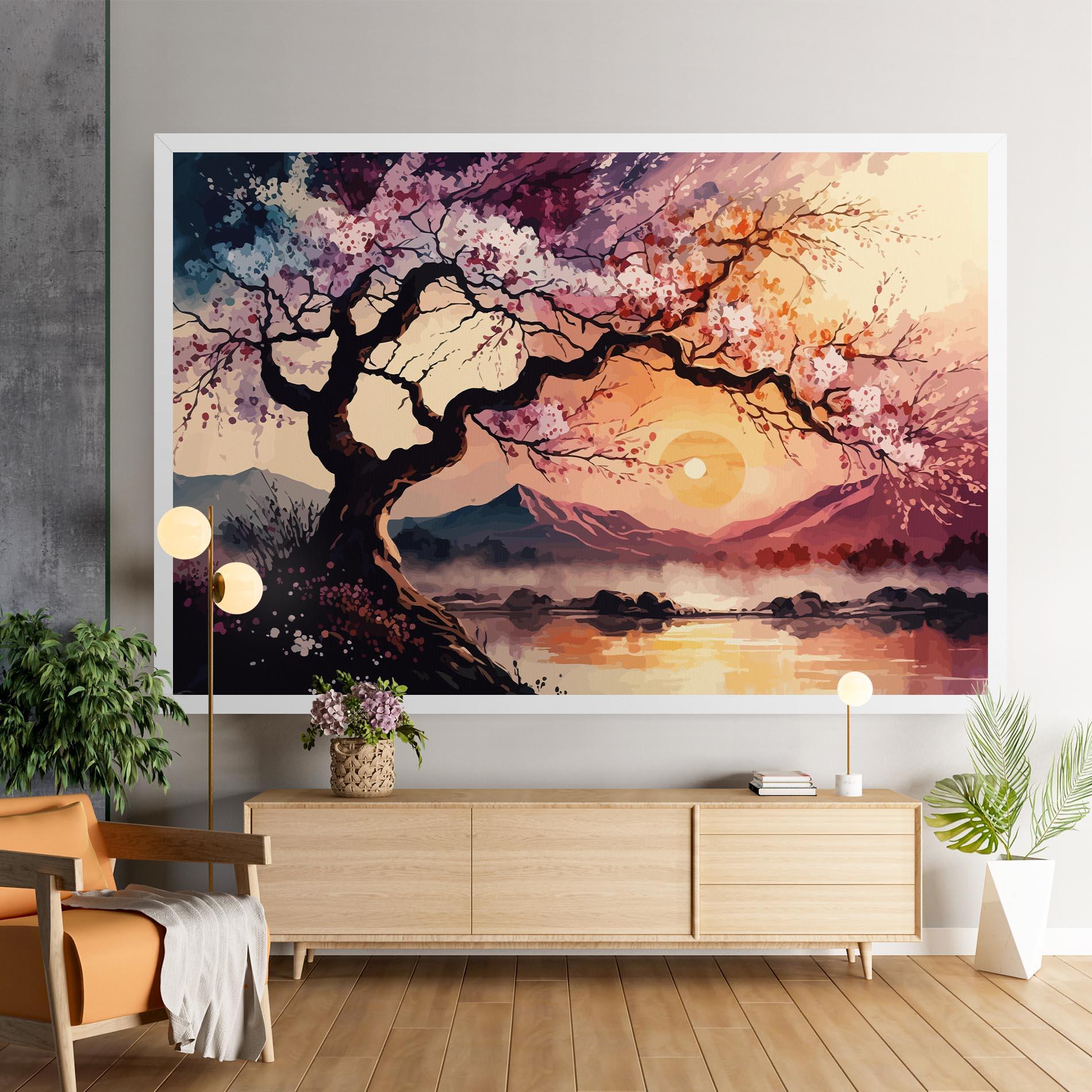 Tablou Canvas Pink Tree Nature mockup 9