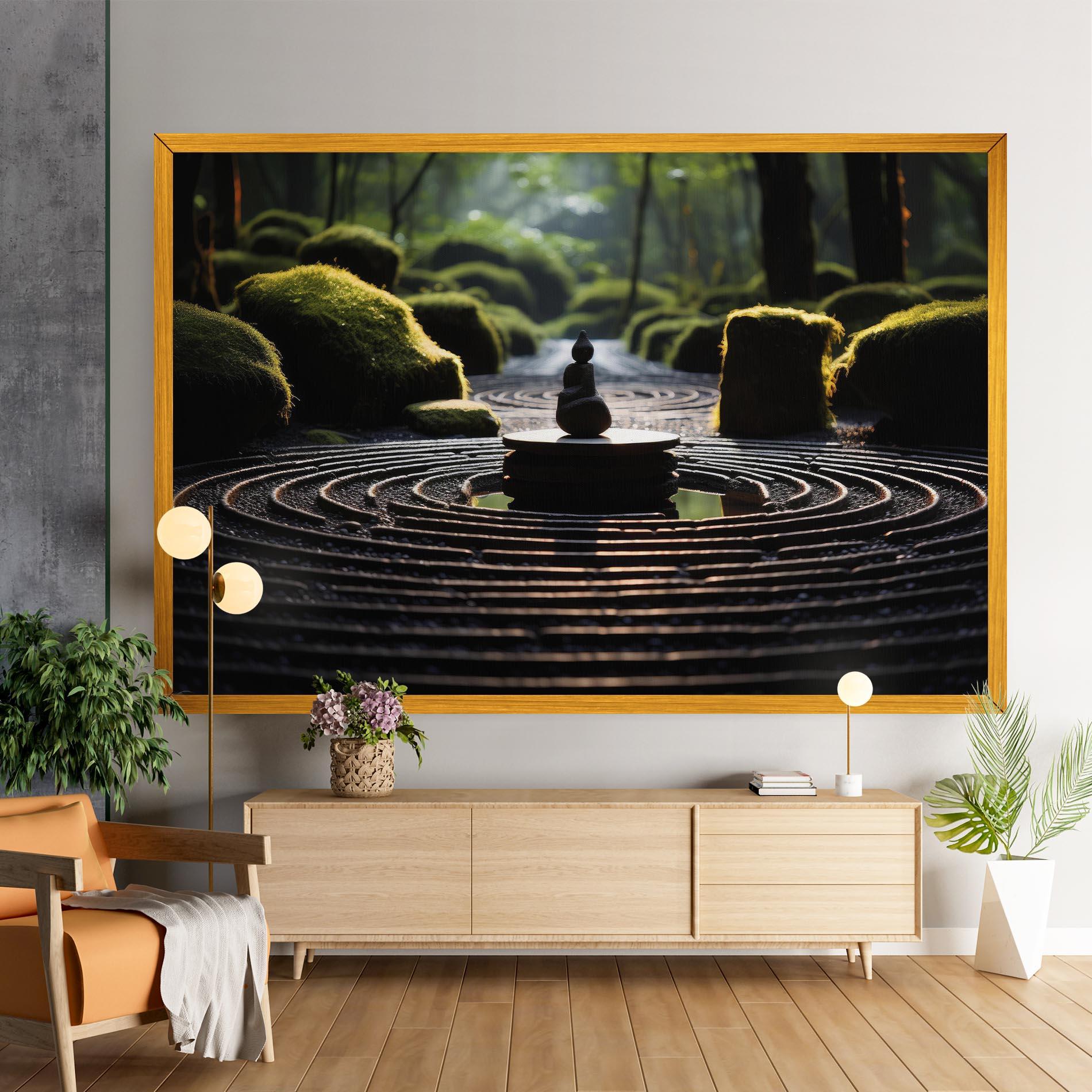 Tablou Canvas Beautiful Zen Garden mockup 9