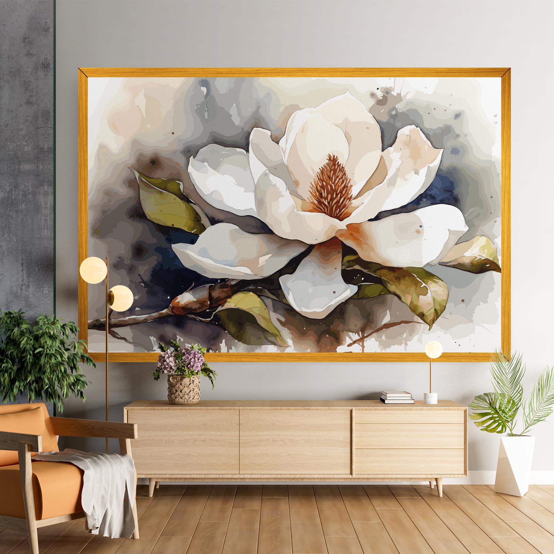 Tablou Canvas Cream Nature Flower mockup 9