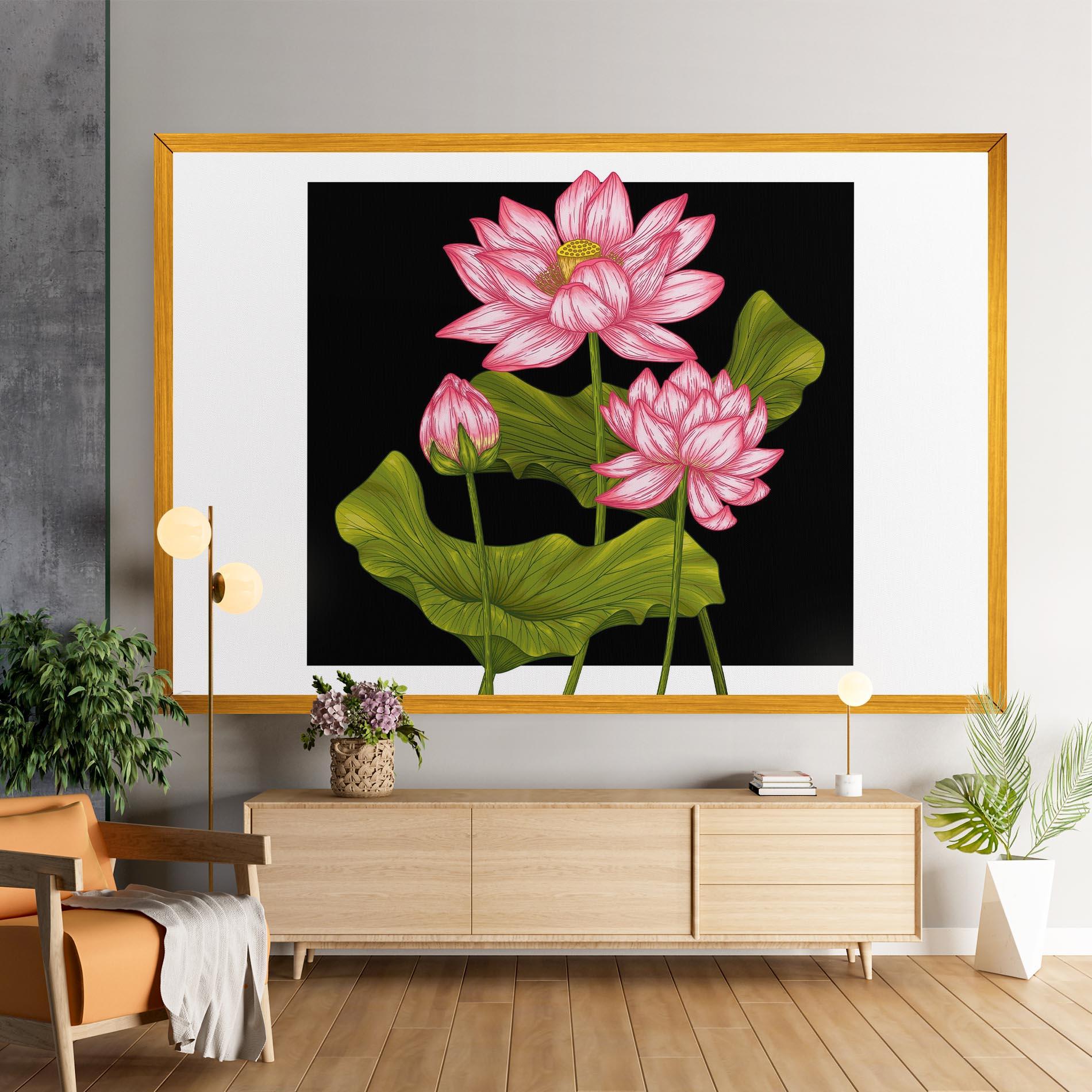 Tablou Canvas Feng Shui Flower mockup 9
