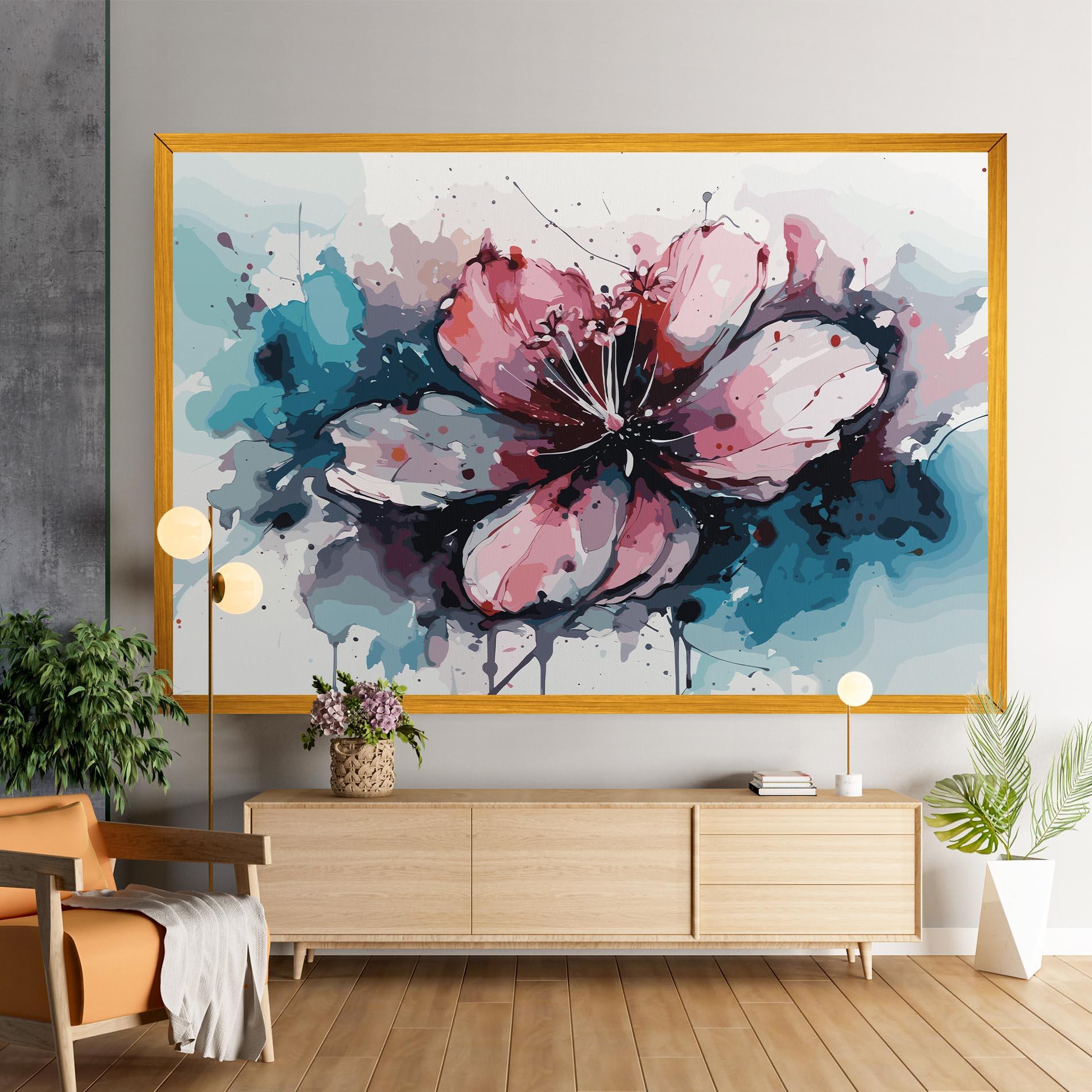 Tablou Canvas Pink Blue Nature mockup 9