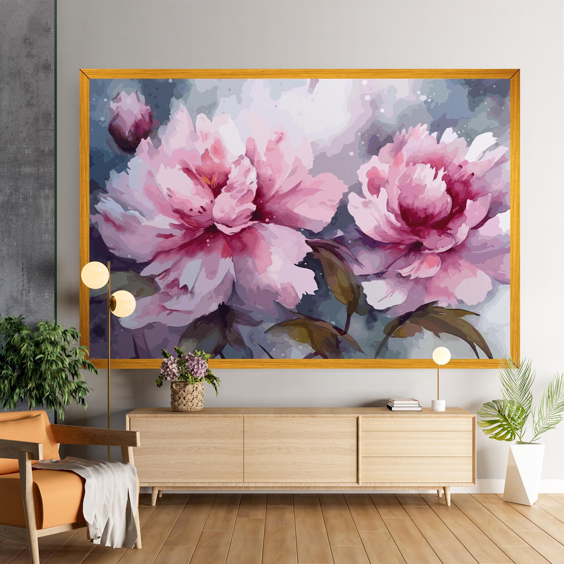 Tablou Canvas Pink Nature Flower mockup 9